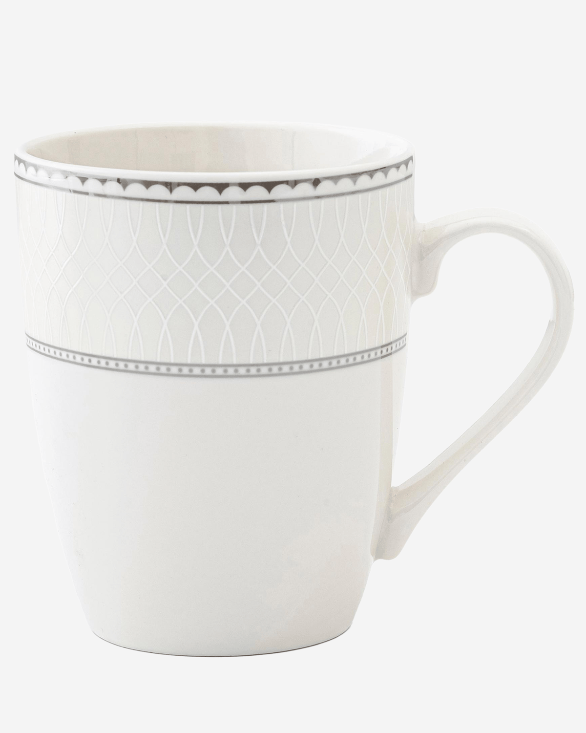 Shallow JUNA Mug 355 ml Elegant White with Texture
