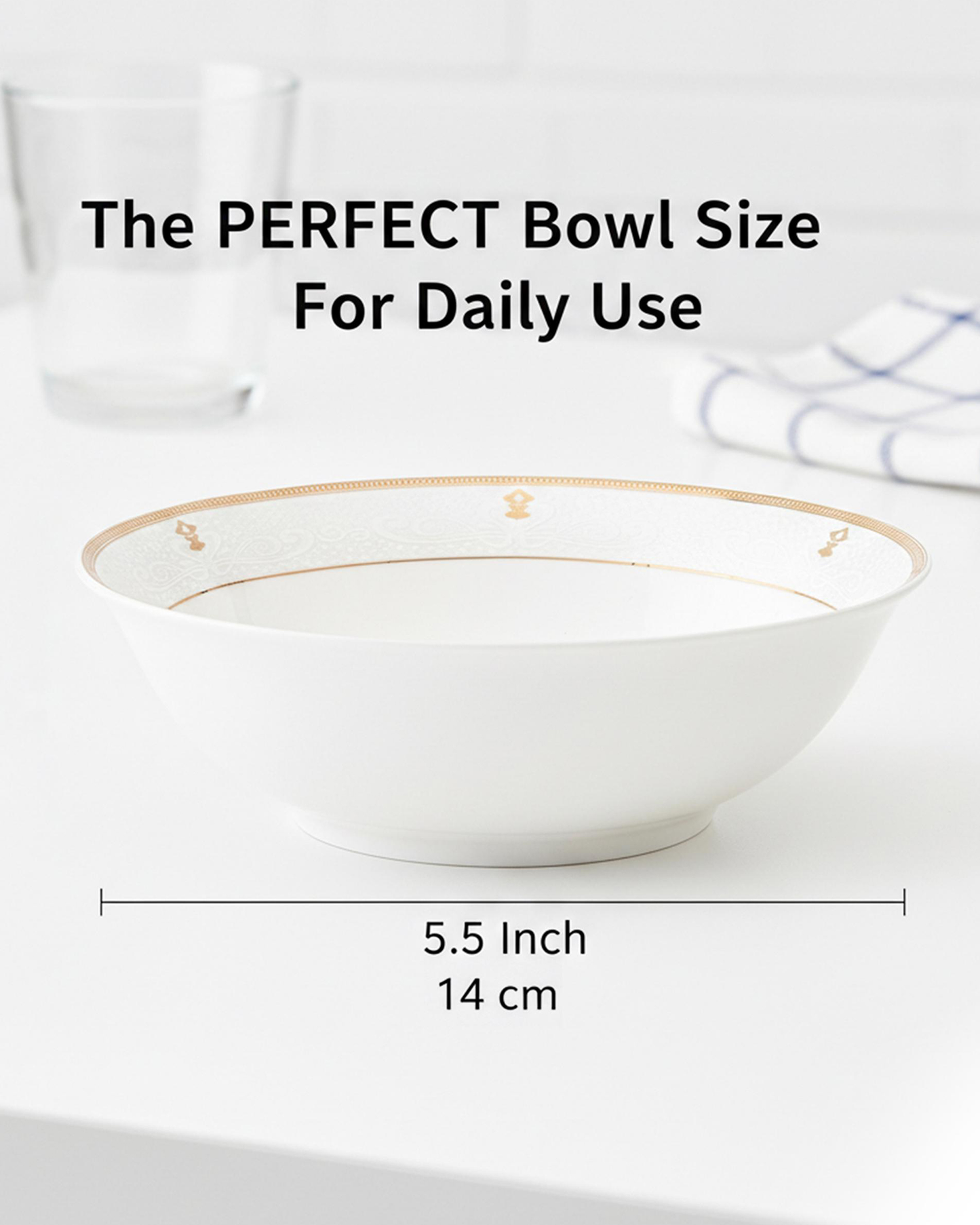 Shallow ZAYA Bowl 14 cm Elegant White