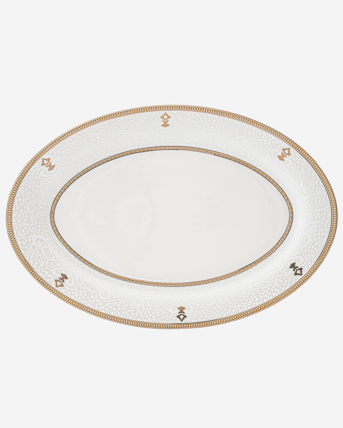Shallow ZAYA Oval Platter 36 cm Large White