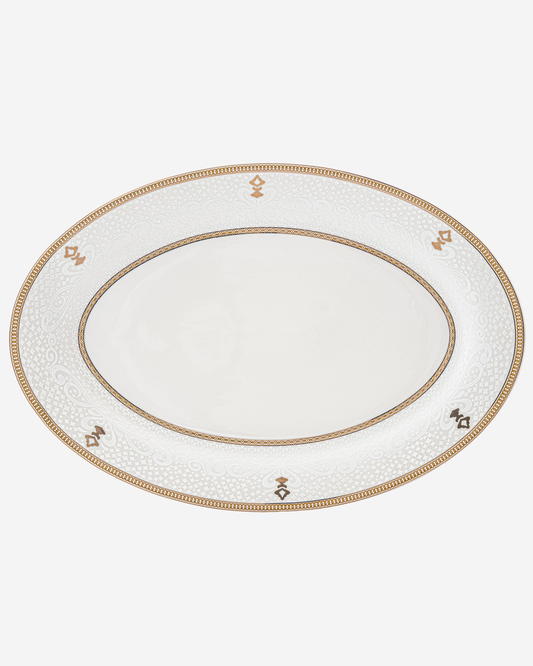 Shallow ZAYA Oval Platter 36 cm Large White
