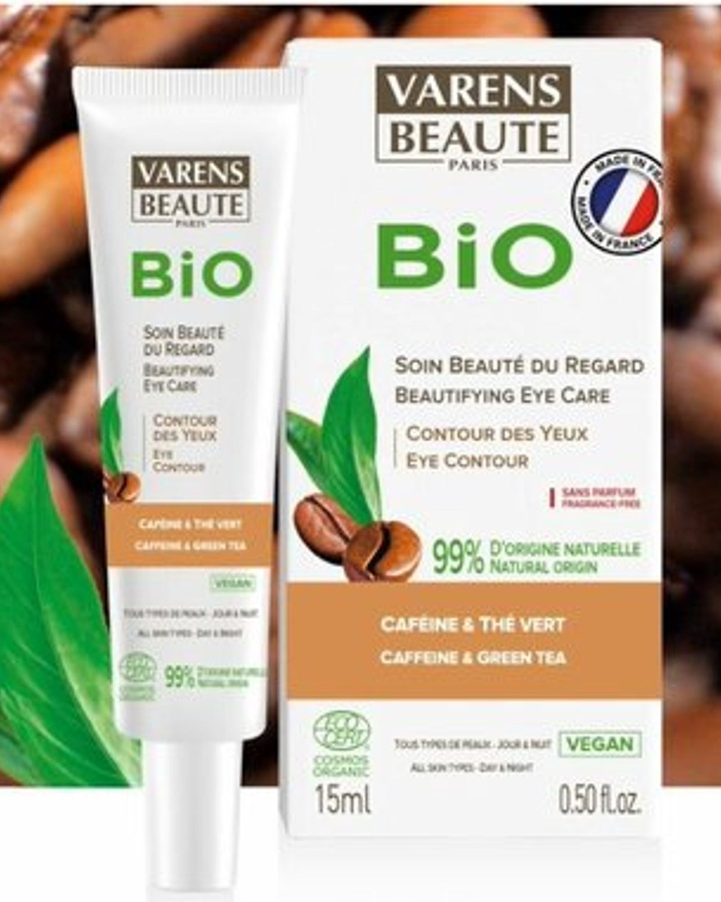 بيو بيوتي فاينج للعناية بالعين - الكافيين والشاي الأخضر 15 مل