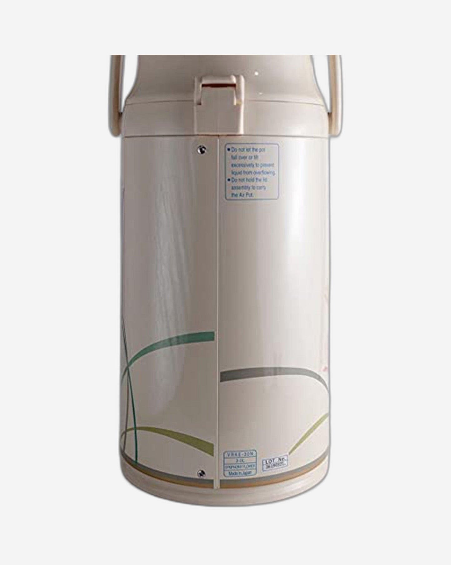 موزع مشروبات زوجيروشي سعة 3 لترات بتصميم زهرة سيمفوني، مبطن بالزجاج، مع وعاء هواء