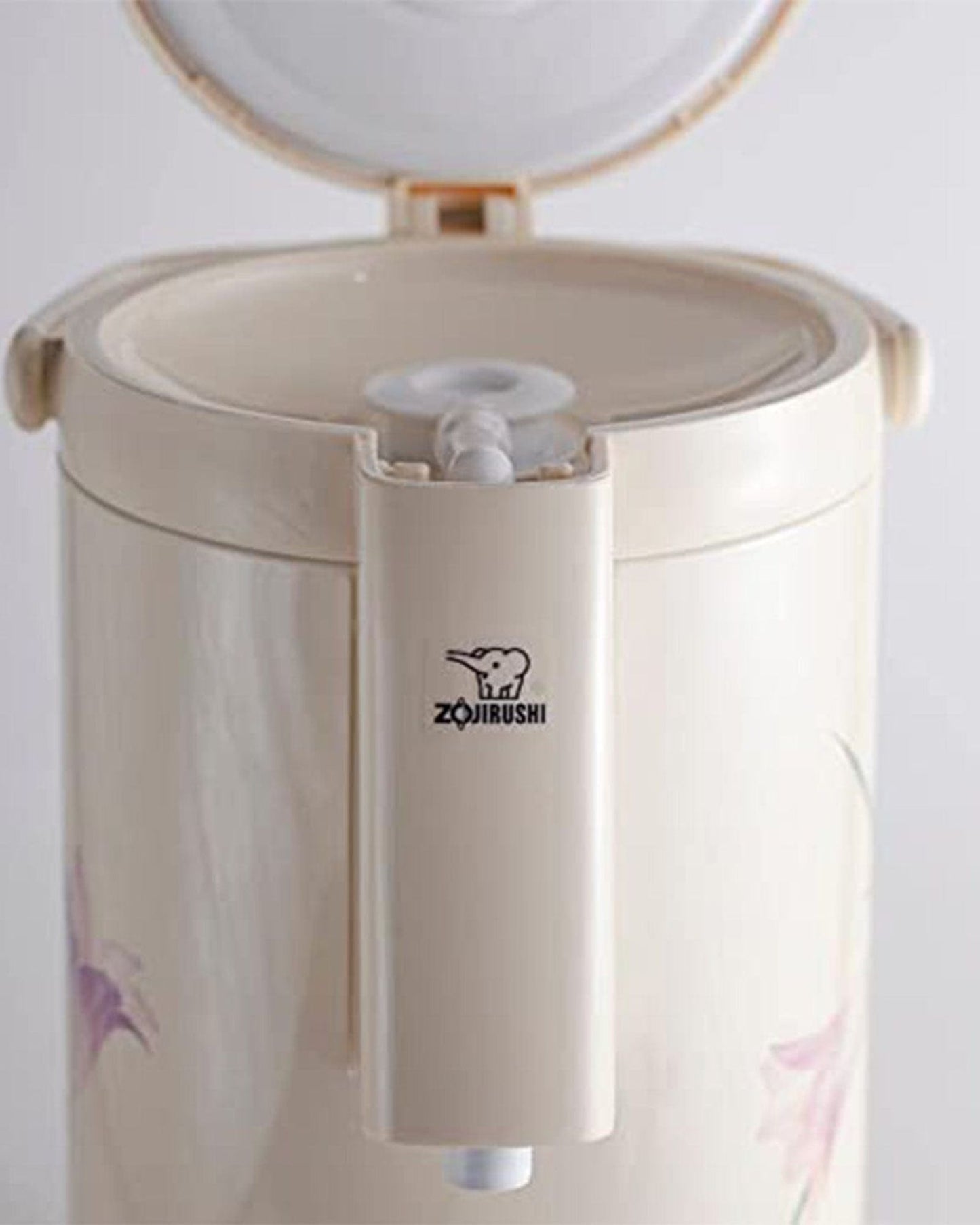 موزع مشروبات زوجيروشي سعة 3 لترات بتصميم زهرة سيمفوني، مبطن بالزجاج، مع وعاء هواء