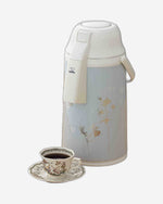 وعاء مشروبات زجاجي مبطن من زويجروشي، سعة 3 لتر، لون رمادي نعناعي