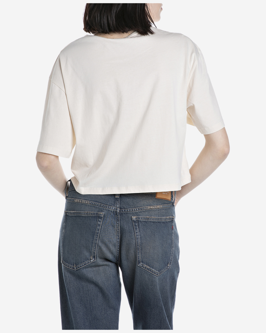 Replay CROPPED T-SHIRT WITH  POCKET