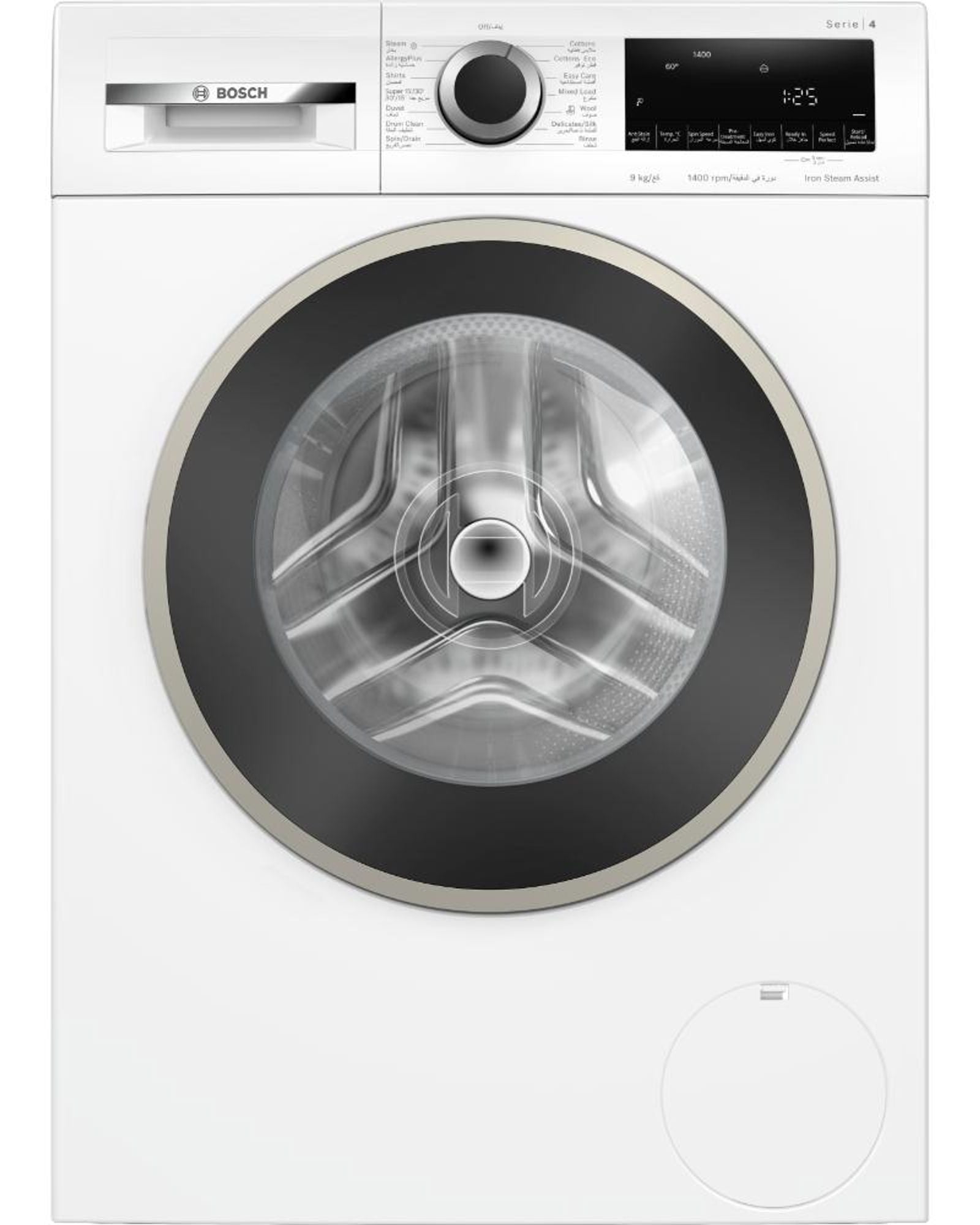 غسالة بوش سلسلة 4 تحميل أمامي مستقلة سعة 9 كجم