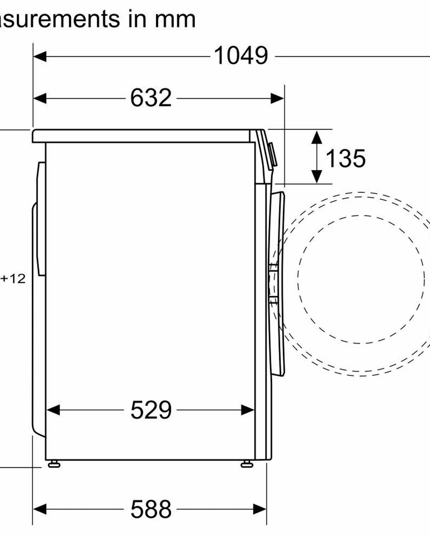 غسالة بوش سلسلة 4 تحميل أمامي مستقلة سعة 10 كجم