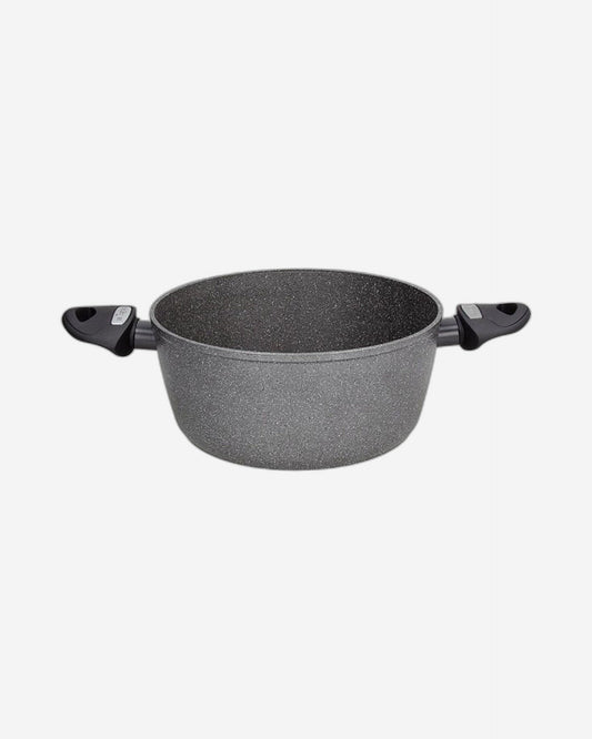 طاجن رخامي ميثوس من توغنانا بمقبضين وغطاء، قطر 24 سم