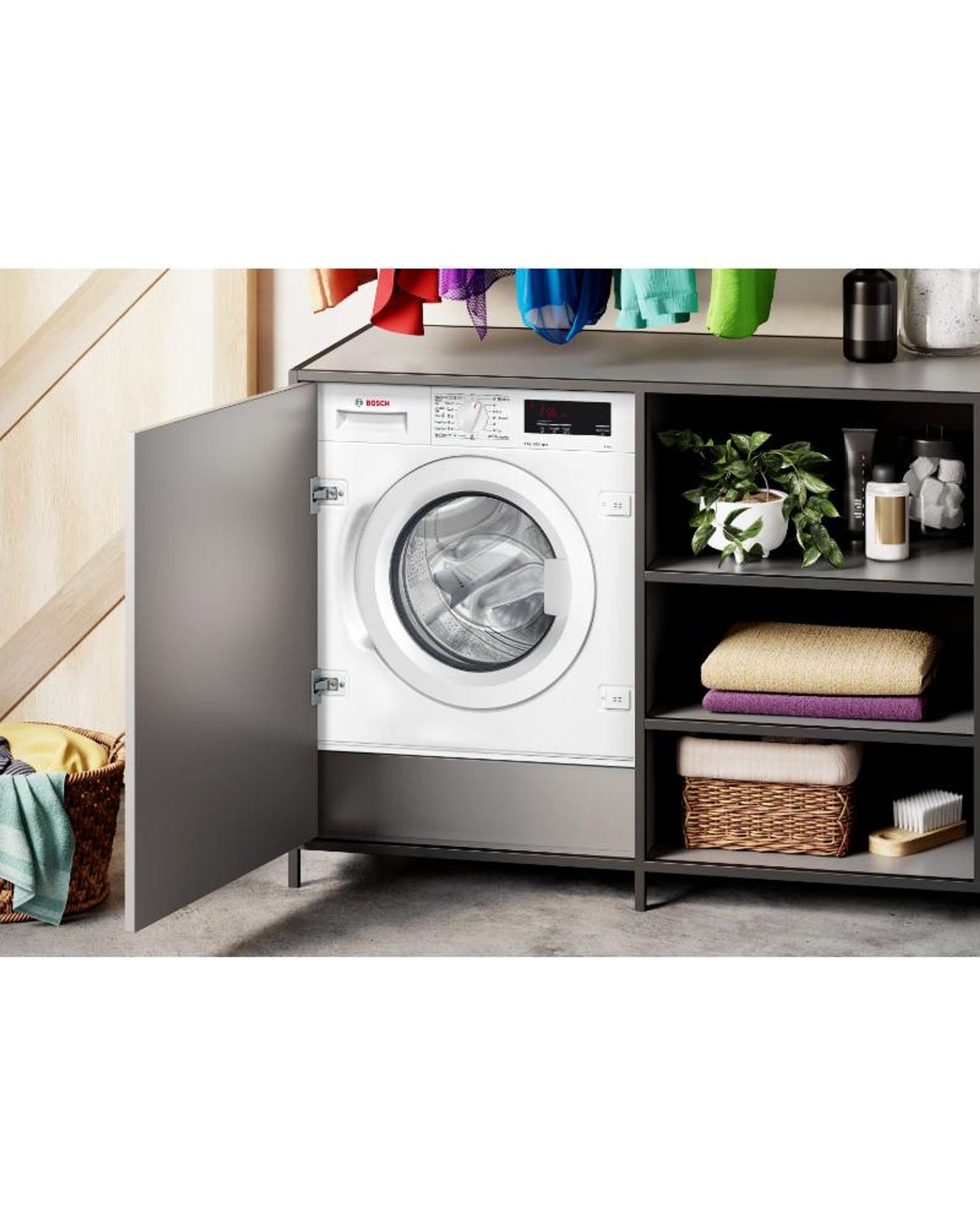 غسالة بوش سيريز 6 مدمجة سعة 8 كجم