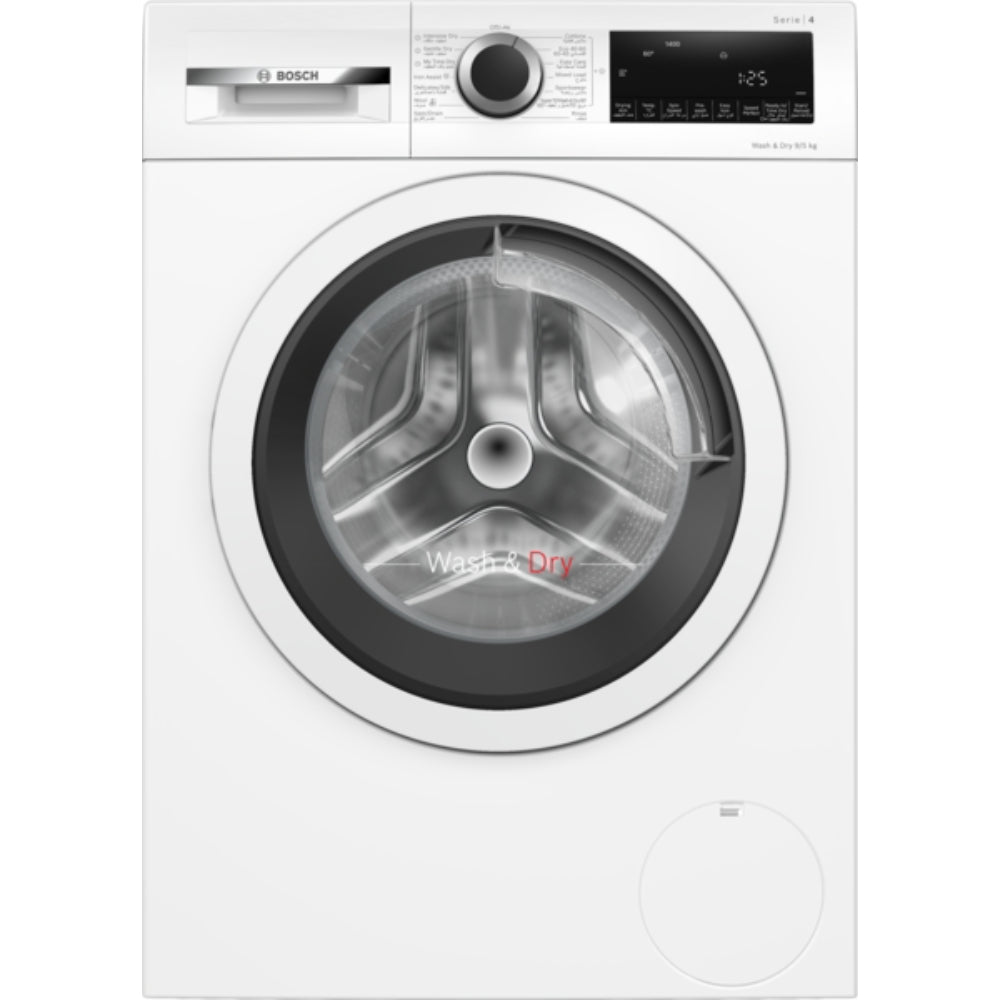 Bosch Series 4 Washer Dryer, 9/5kg, Large LED display, ActiveWater Plus,1400 RPM, White WNA24400GC