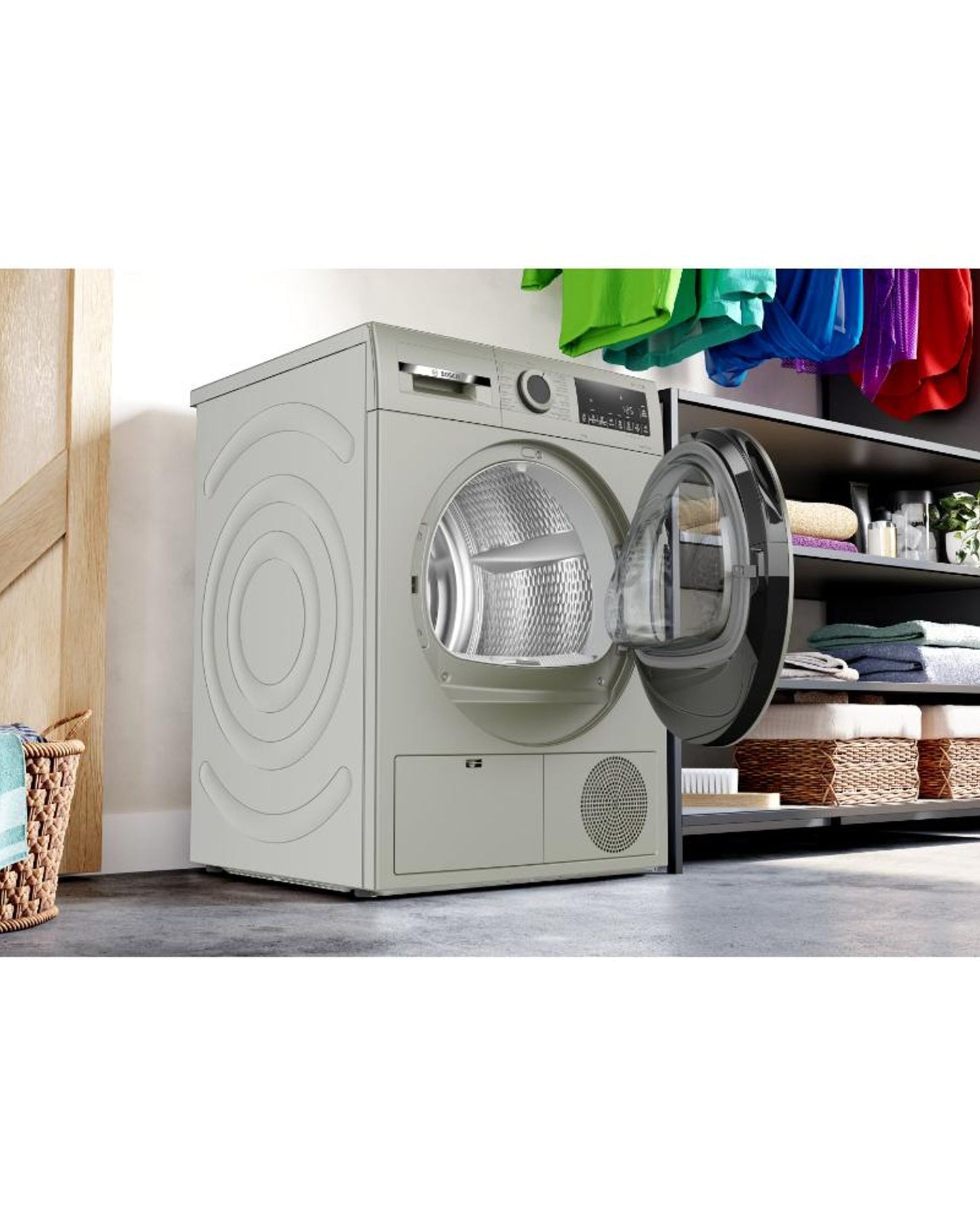 مجفف الملابس بمضخة حرارية من سلسلة بوش 4 سعة 9 كجم