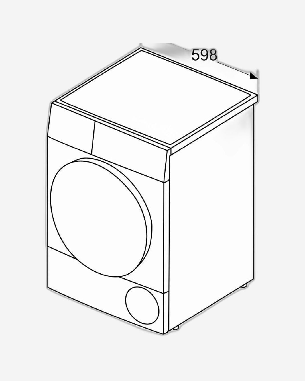 مجفف الملابس بمضخة حرارية من سلسلة بوش 4 سعة 9 كجم