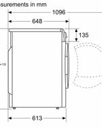 مجفف ملابس بوش سلسلة 4 بمضخة حرارية مستقلة سعة 9 كجم
