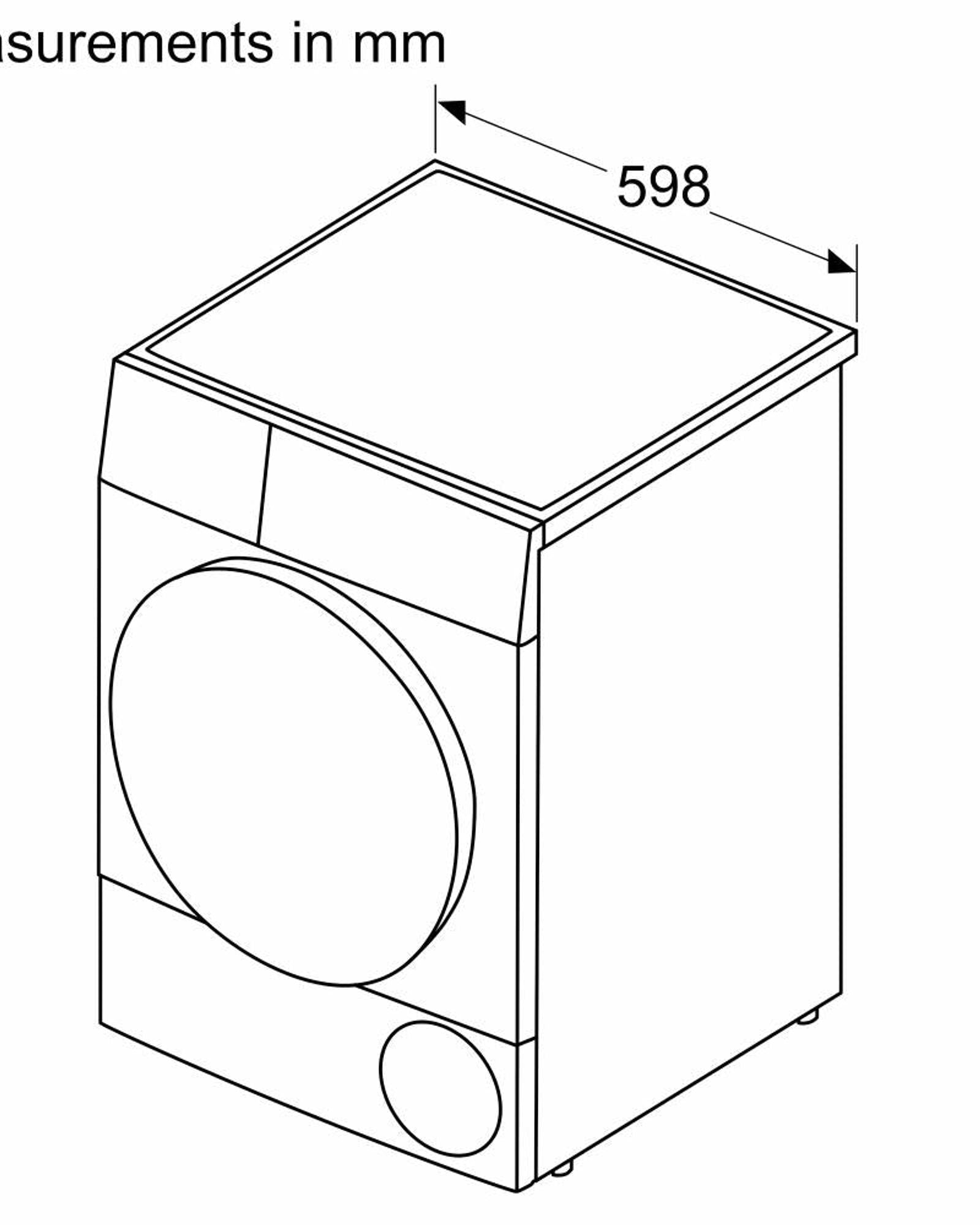 مجفف الملابس بمضخة حرارية من سلسلة بوش 4 سعة 8 كجم