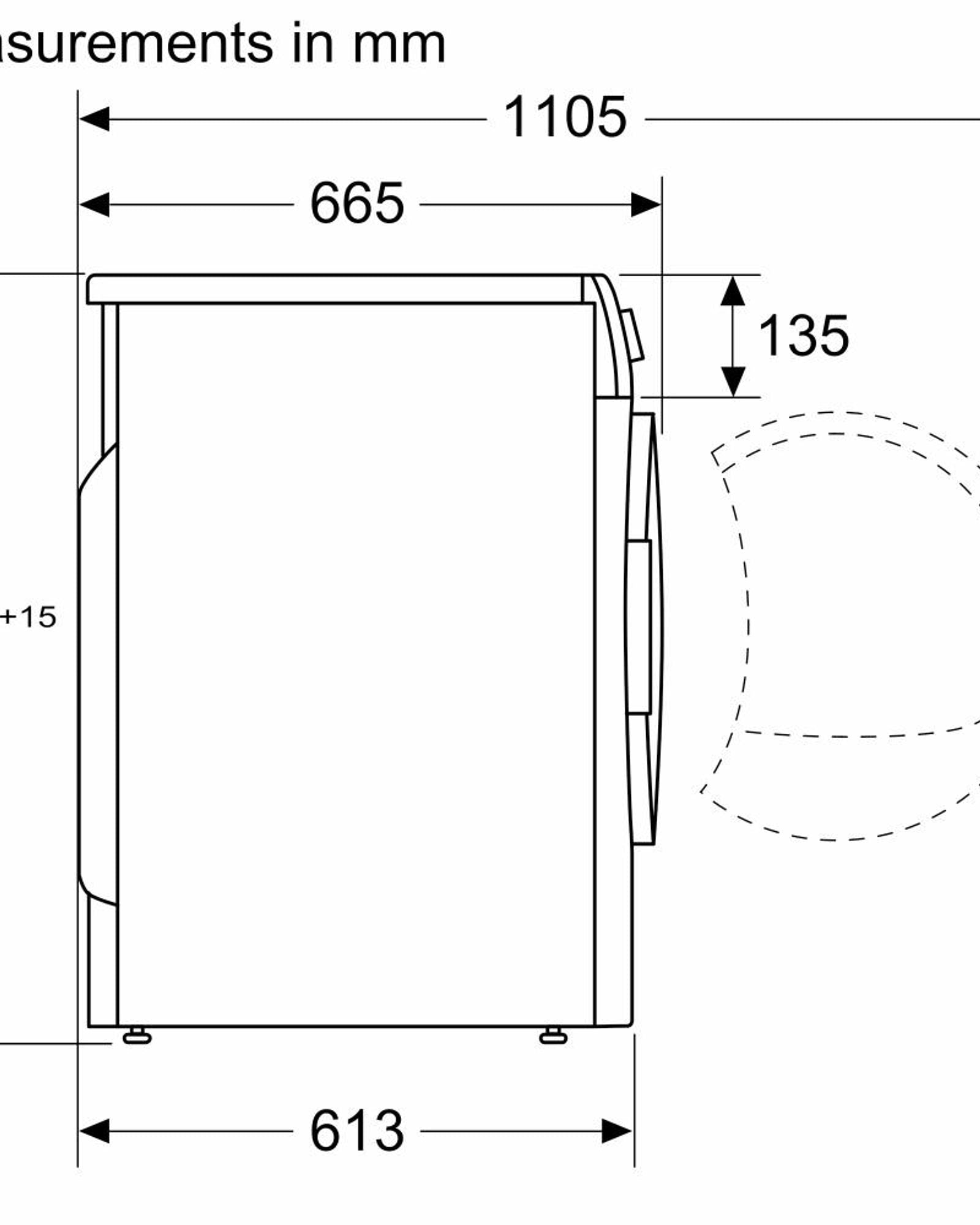 مجفف الملابس بمضخة حرارية من سلسلة بوش 4 سعة 8 كجم