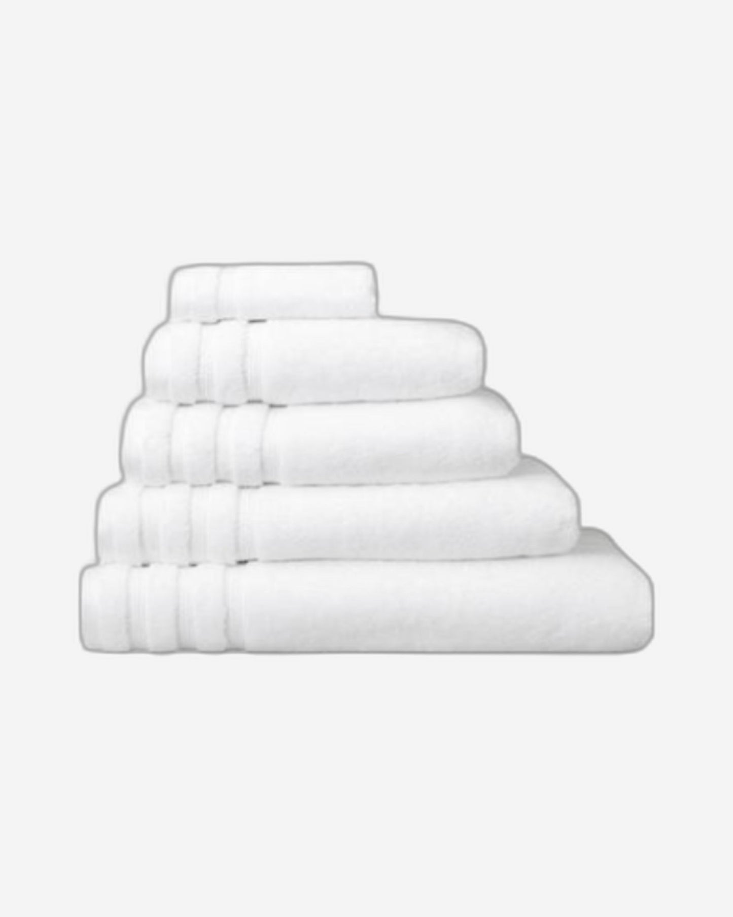 مجموعة مناشف الحمام "Zero Twist" من Linen Obsession باللون الأبيض