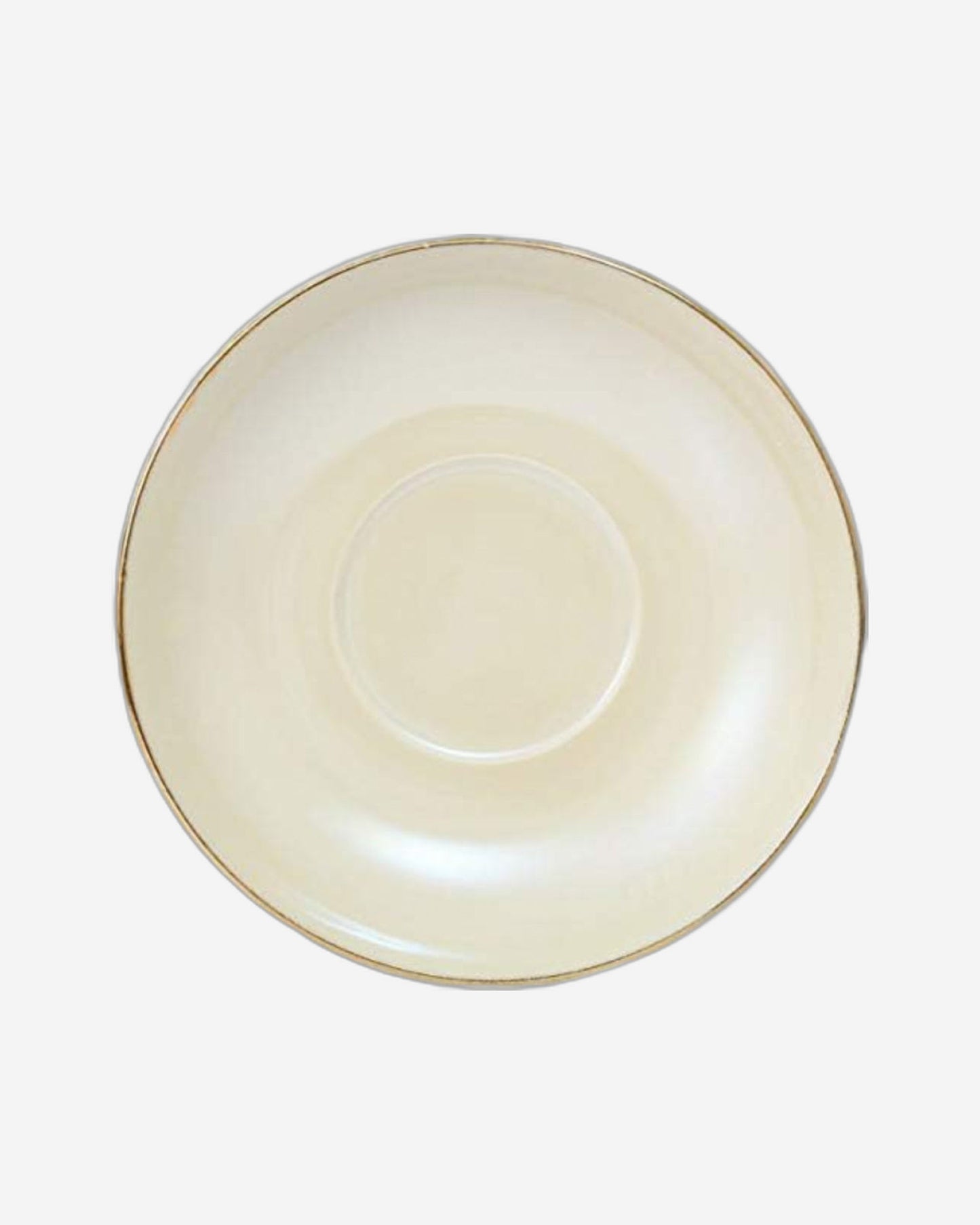 طقم أكواب وصحون إستيكان من الخزف العظمي الضحل، بيج/ذهبي، 12 قطعة، طقم شاي أنيق لـ 6 أشخاص