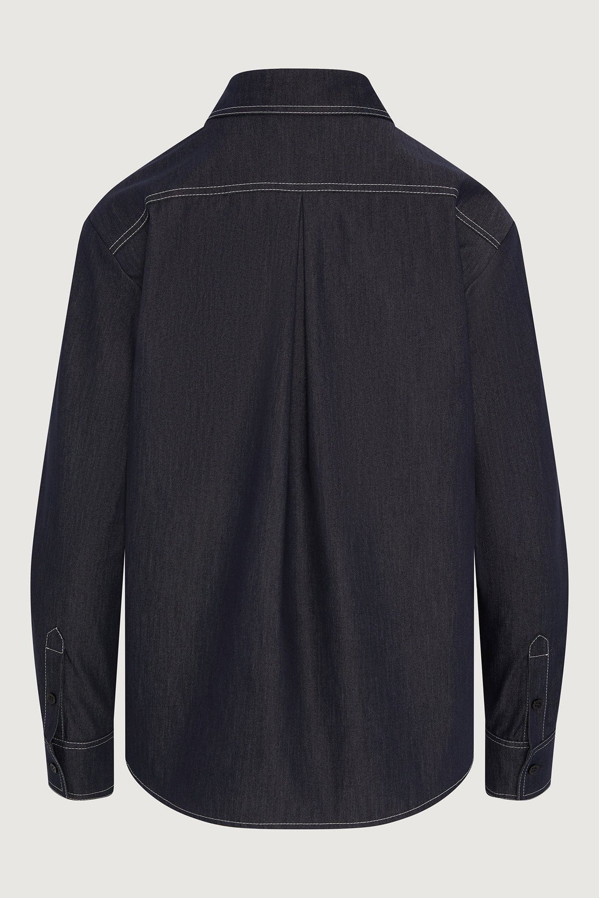 Faye Denim Button Through Shirt in Blue