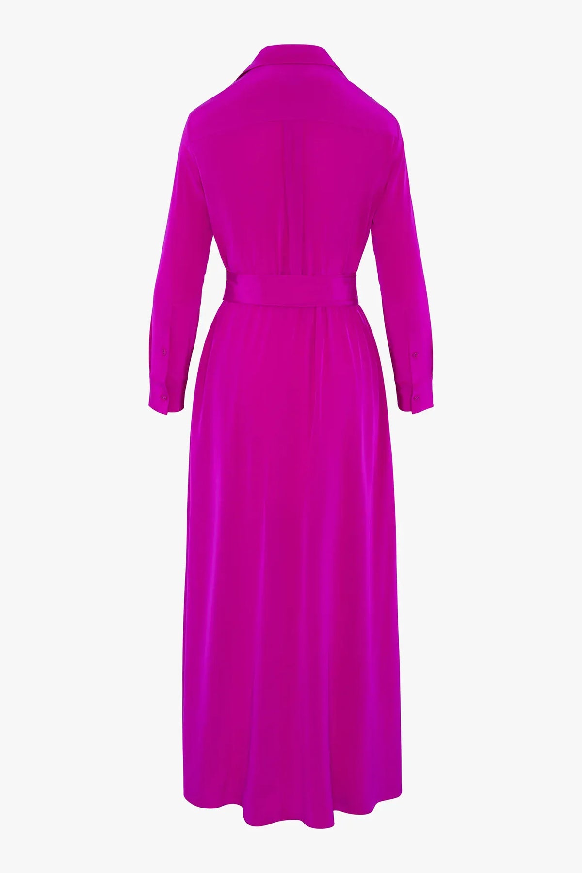 Celia Maxi Silk Wrap Dress in Red