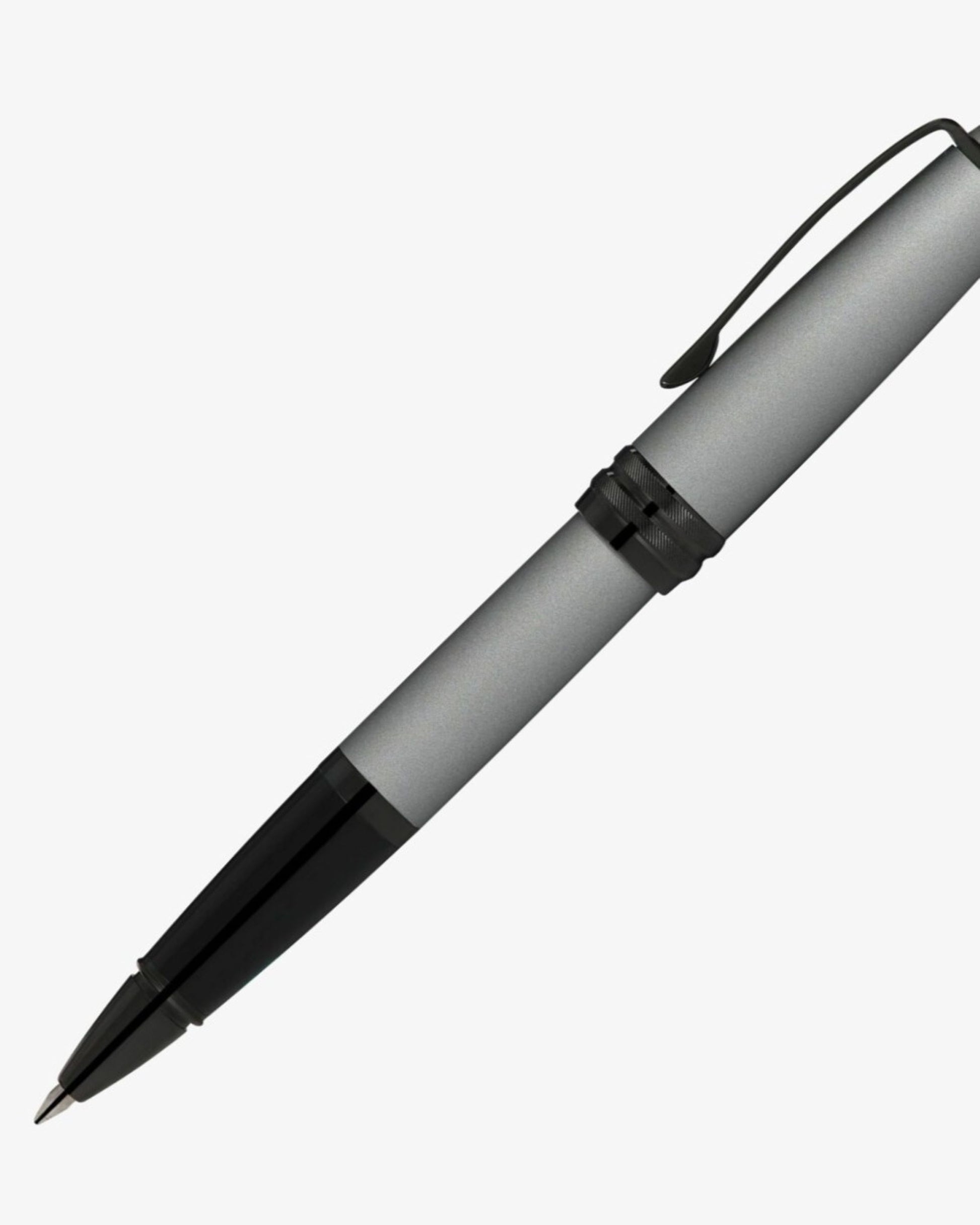 Cross Bailey™ Matte Gray Lacquer With Polished Black Pvd Appointments Rollerball Pen 