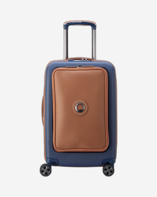 حقيبة سفر ديلسي باريس شاليت إير 2.0 بعجلات مقاس 55 سم مع فتحة أمامية - أزرق داكن