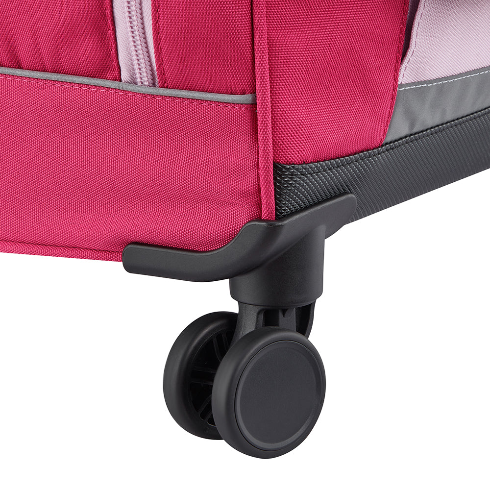 حقيبة كتف ديلسي باريس "العودة إلى المدرسة 2025" بأربع عجلات وهيكل صلب مطبوعة