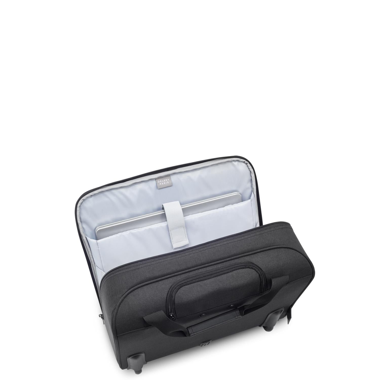 حقيبة ديلسي باريس إسبلانيد بعجلتين لحمل أجهزة الكمبيوتر المحمولة، لون أسود داكن 