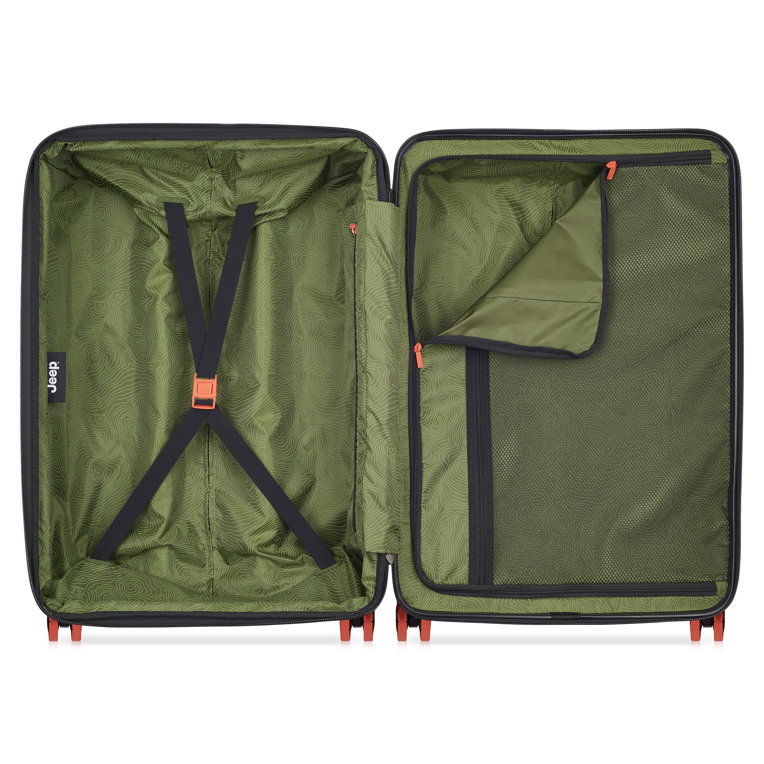 عربة جيب JH001A صلبة قابلة للتوسيع بأربع عجلات مزدوجة