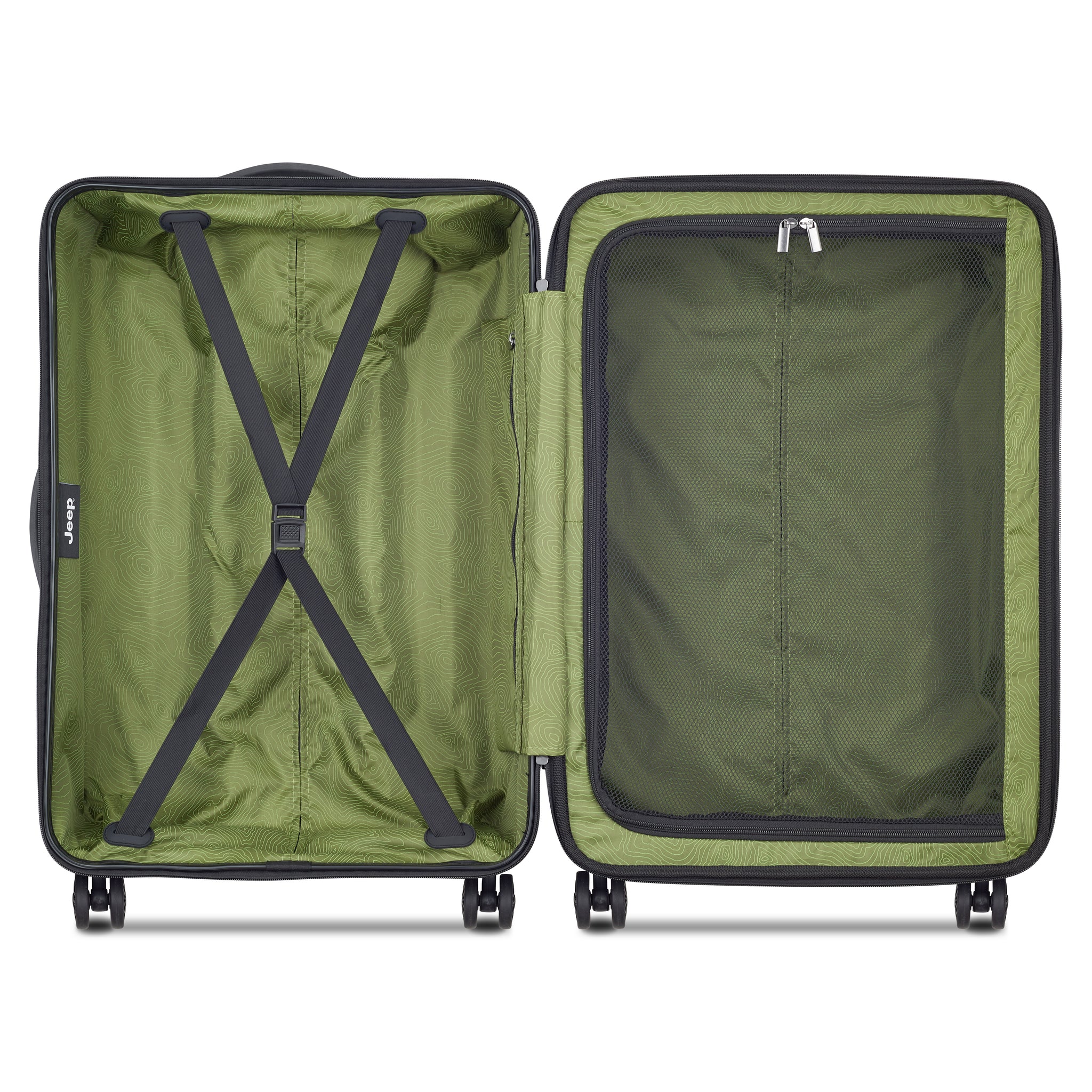 عربة جيب JH004C صلبة قابلة للتوسيع بأربع عجلات مزدوجة