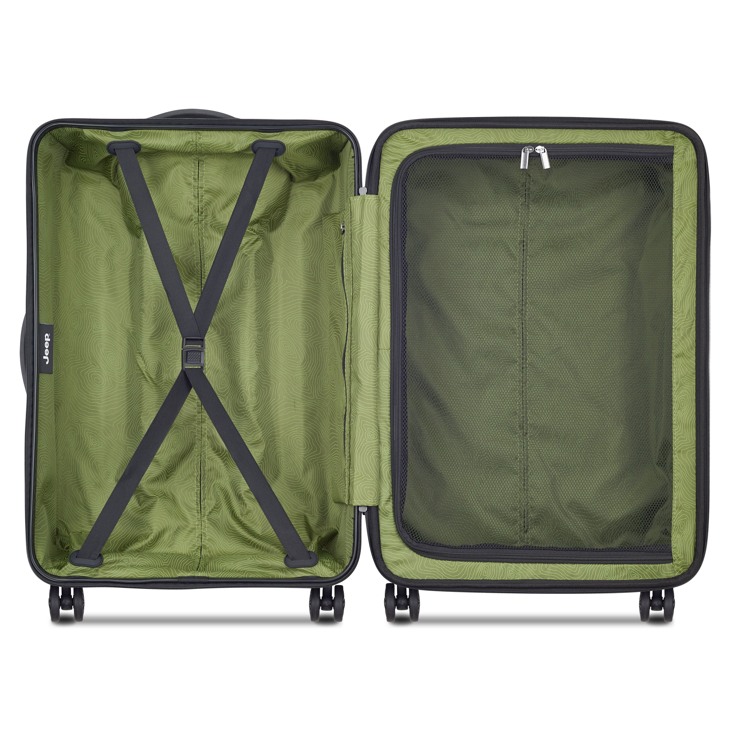 عربة جيب JH004C صلبة قابلة للتوسيع بأربع عجلات مزدوجة