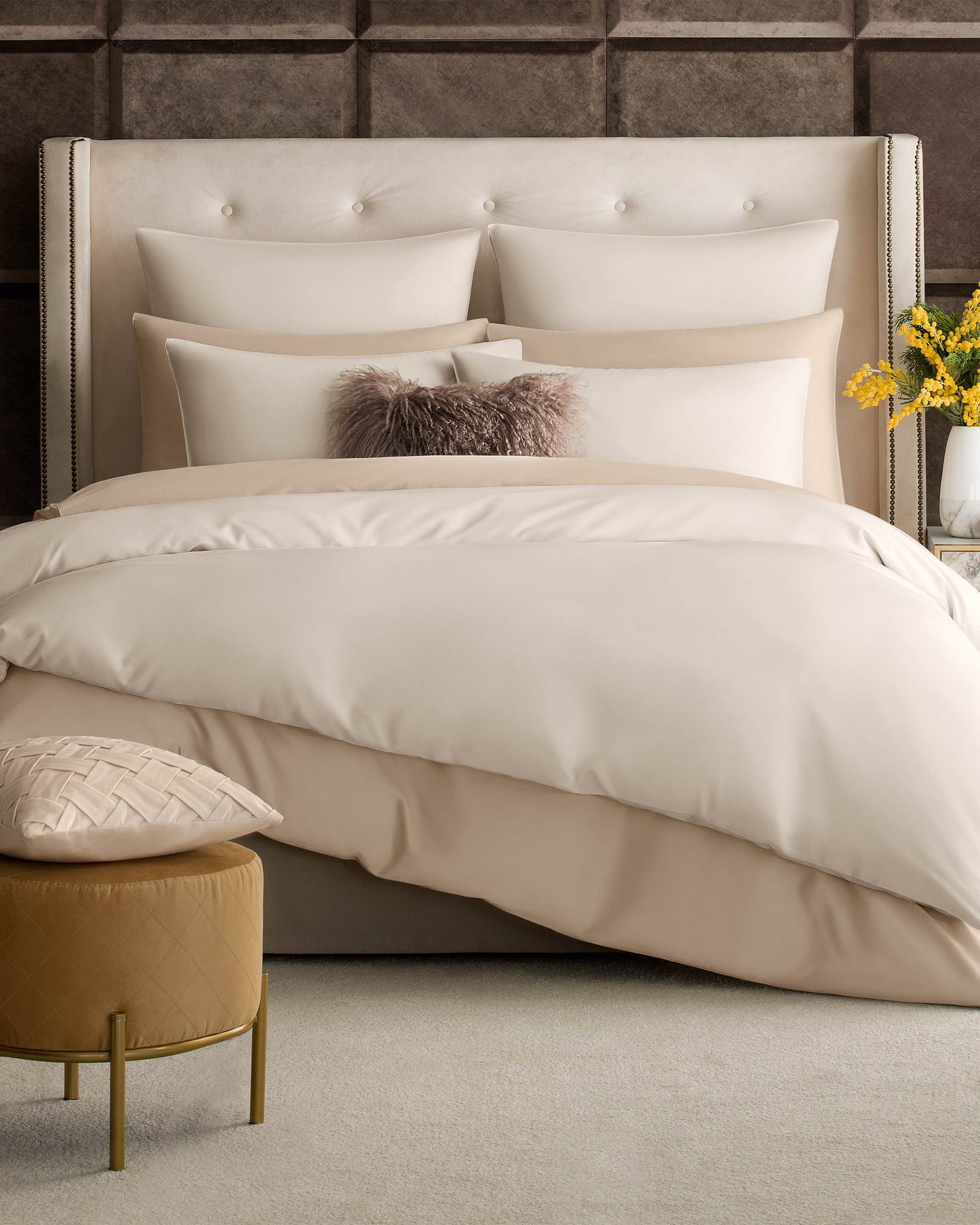 Togas Avari Bedding Set in Ecru