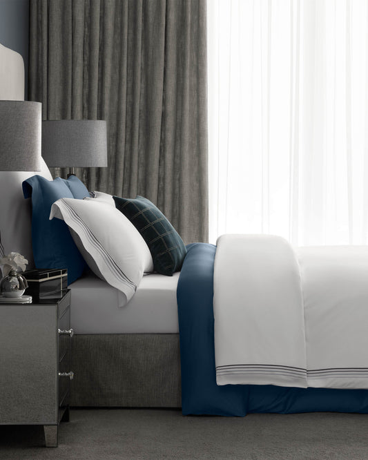 Togas Linari Duvet Cover in White Grey