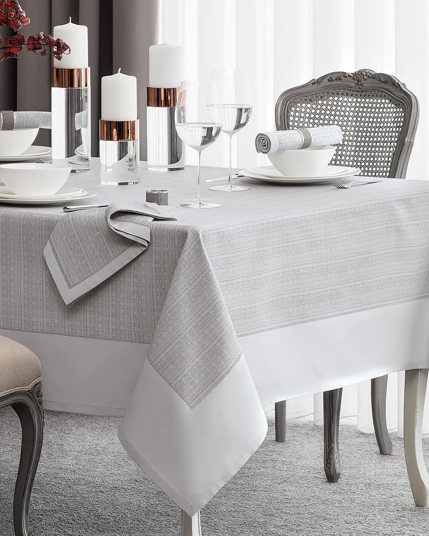Togas Renton Tablecloth in Grey