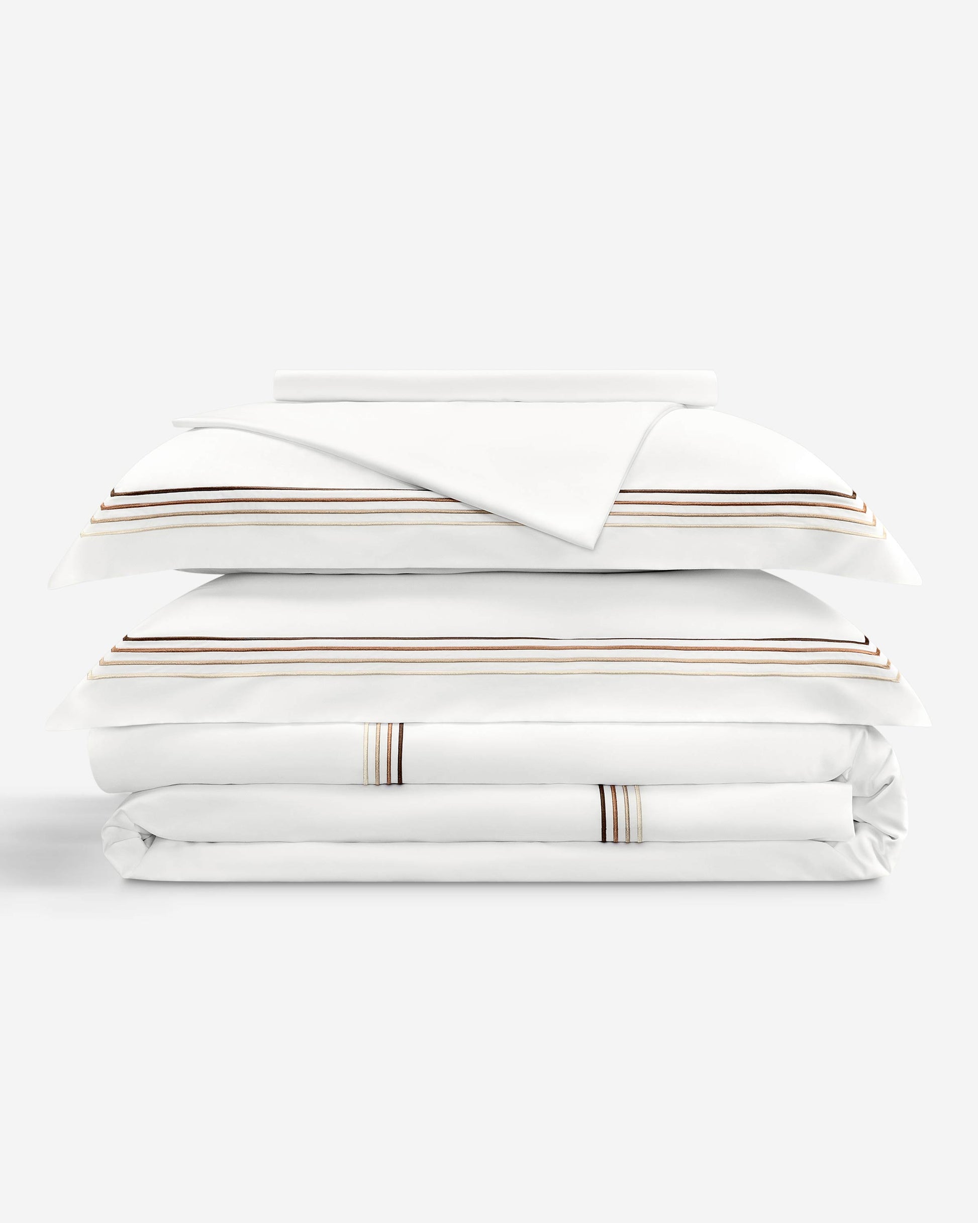 Togas Linari Bedding Set in White Brown