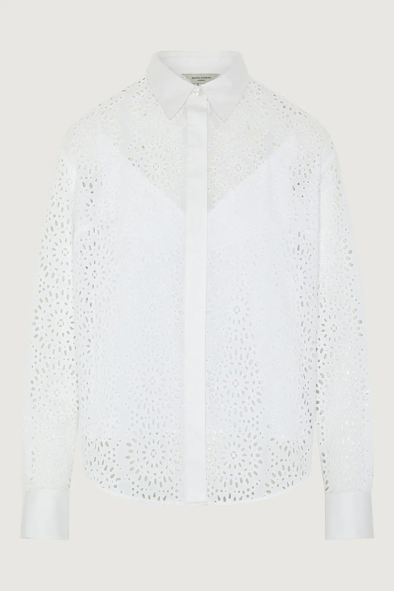 Felicia Broderie Shirt in White