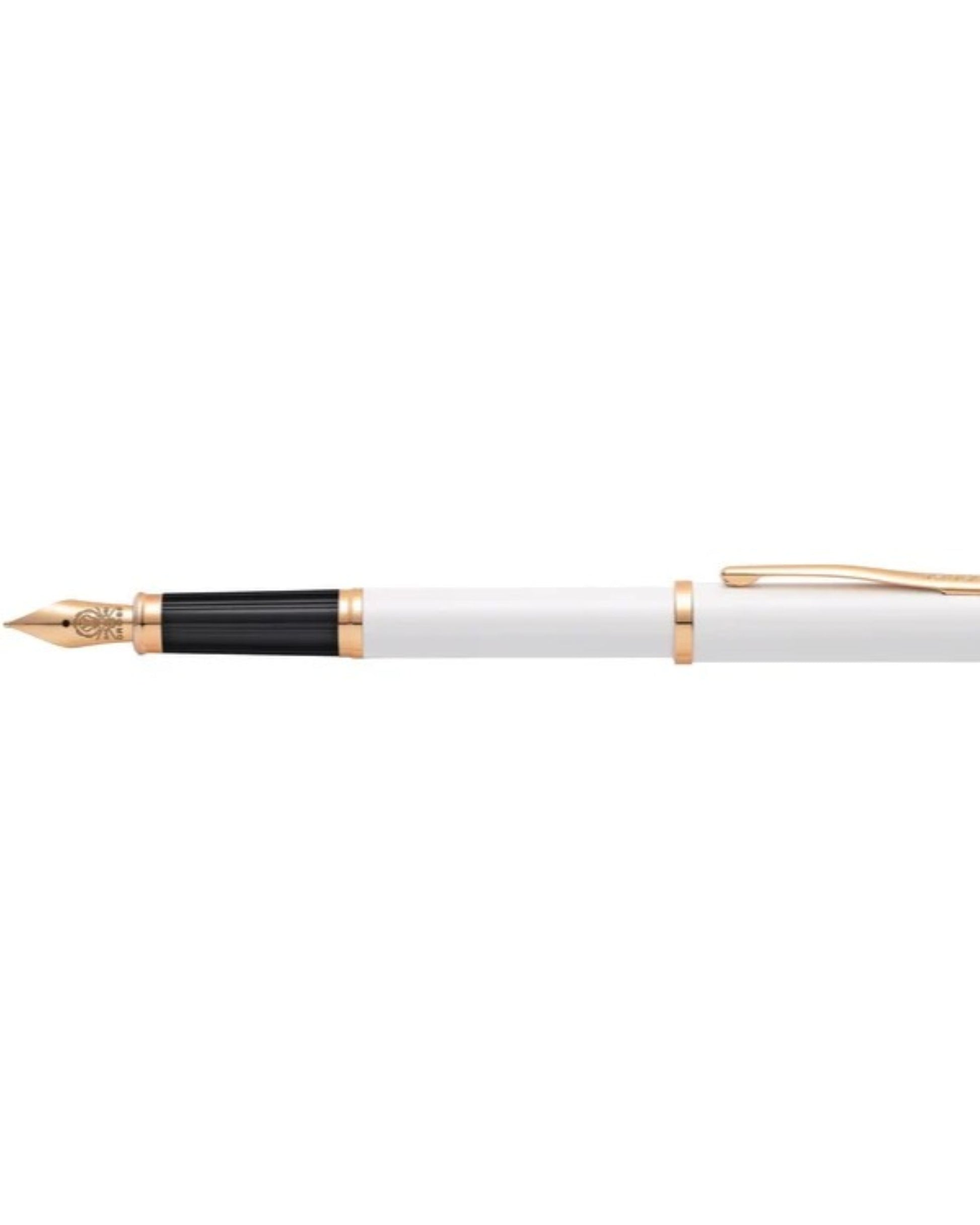 Cross Century® Ii Pearlescent White Lacquer With Polished Rose Gold Pvd Appointments And Polished Rose Gold Pvd Fine Nib Fountain Pen
