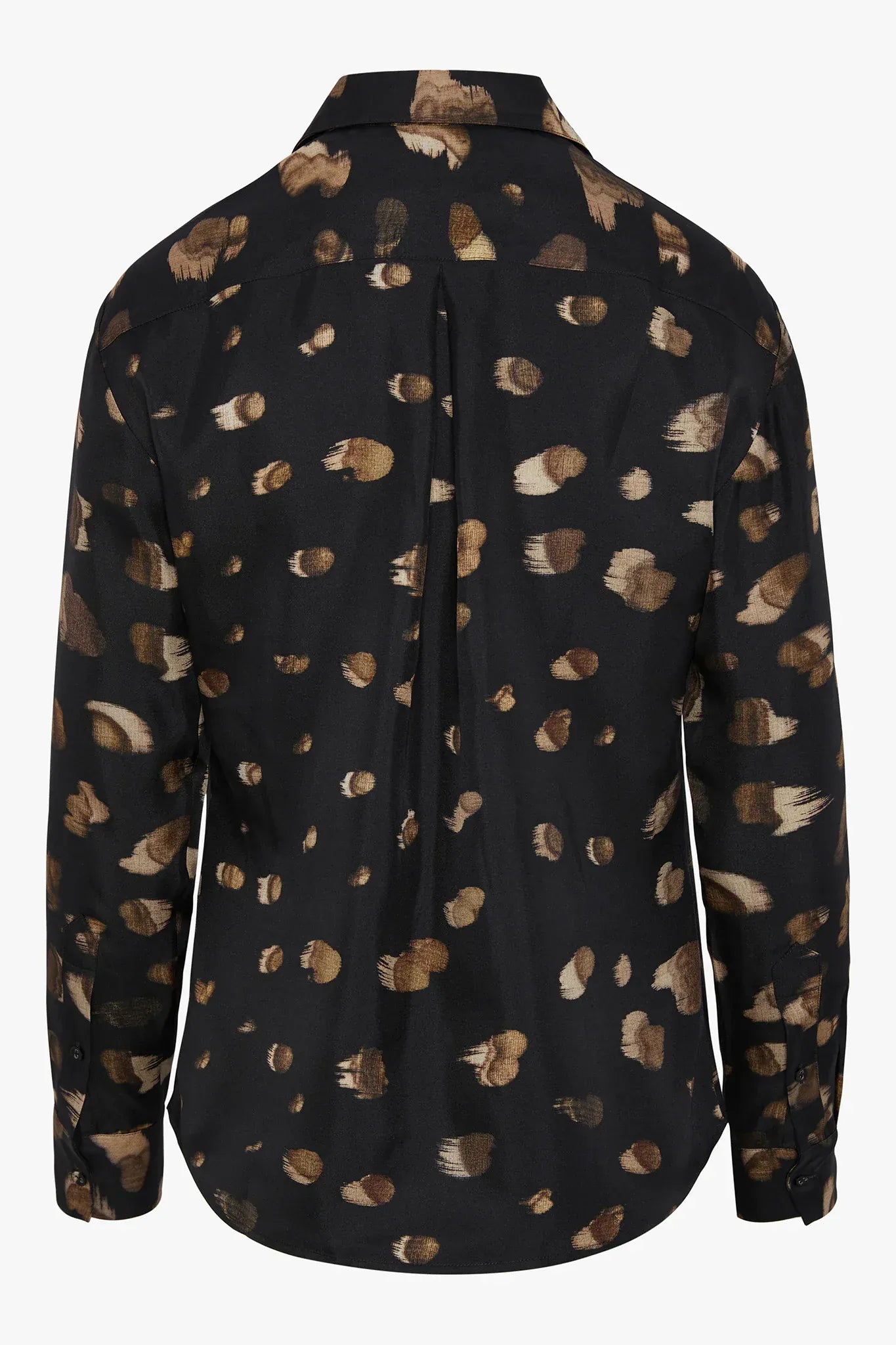 Isabella Silk Twill Printed Shirt in Purple