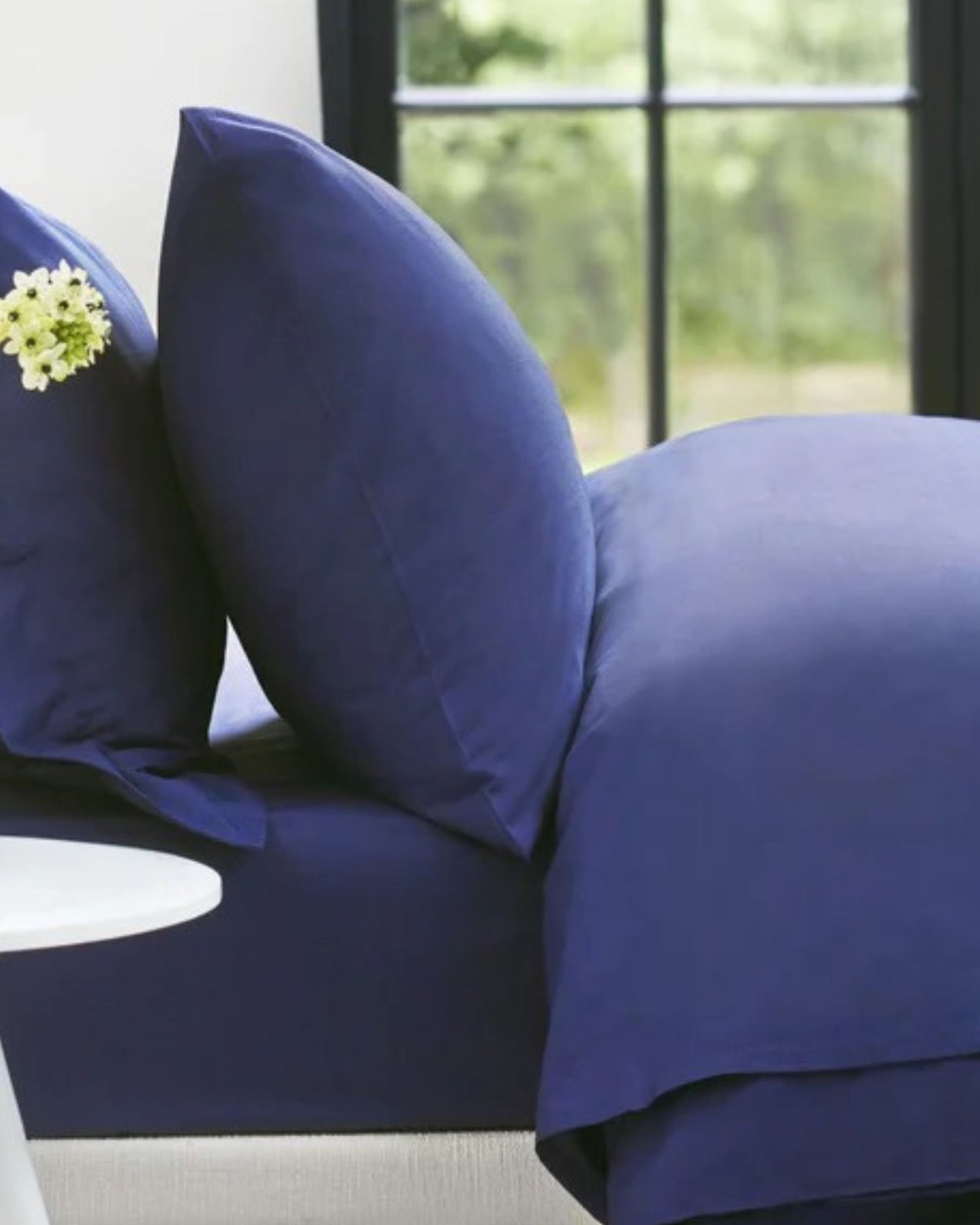 غطاء لحاف "جاسبر كونران" العضوي "300 خيط" باللون الأزرق الملكي