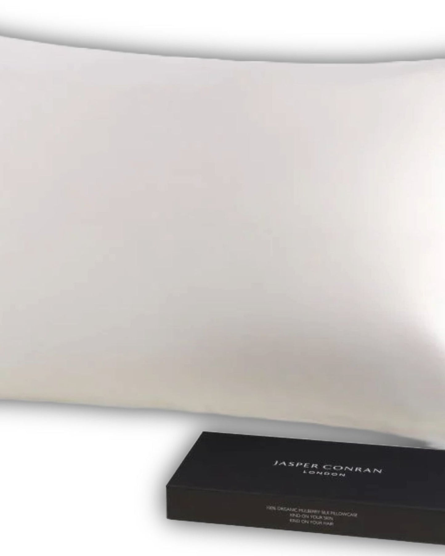 غطاء وسادة قياسي "حرير عضوي" من جاسبر كونران مع علبة