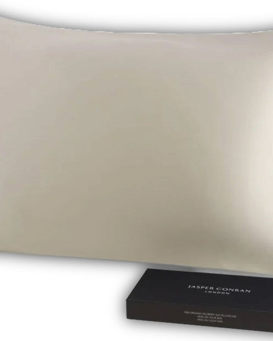 غطاء وسادة قياسي "حرير عضوي" من جاسبر كونران مع علبة