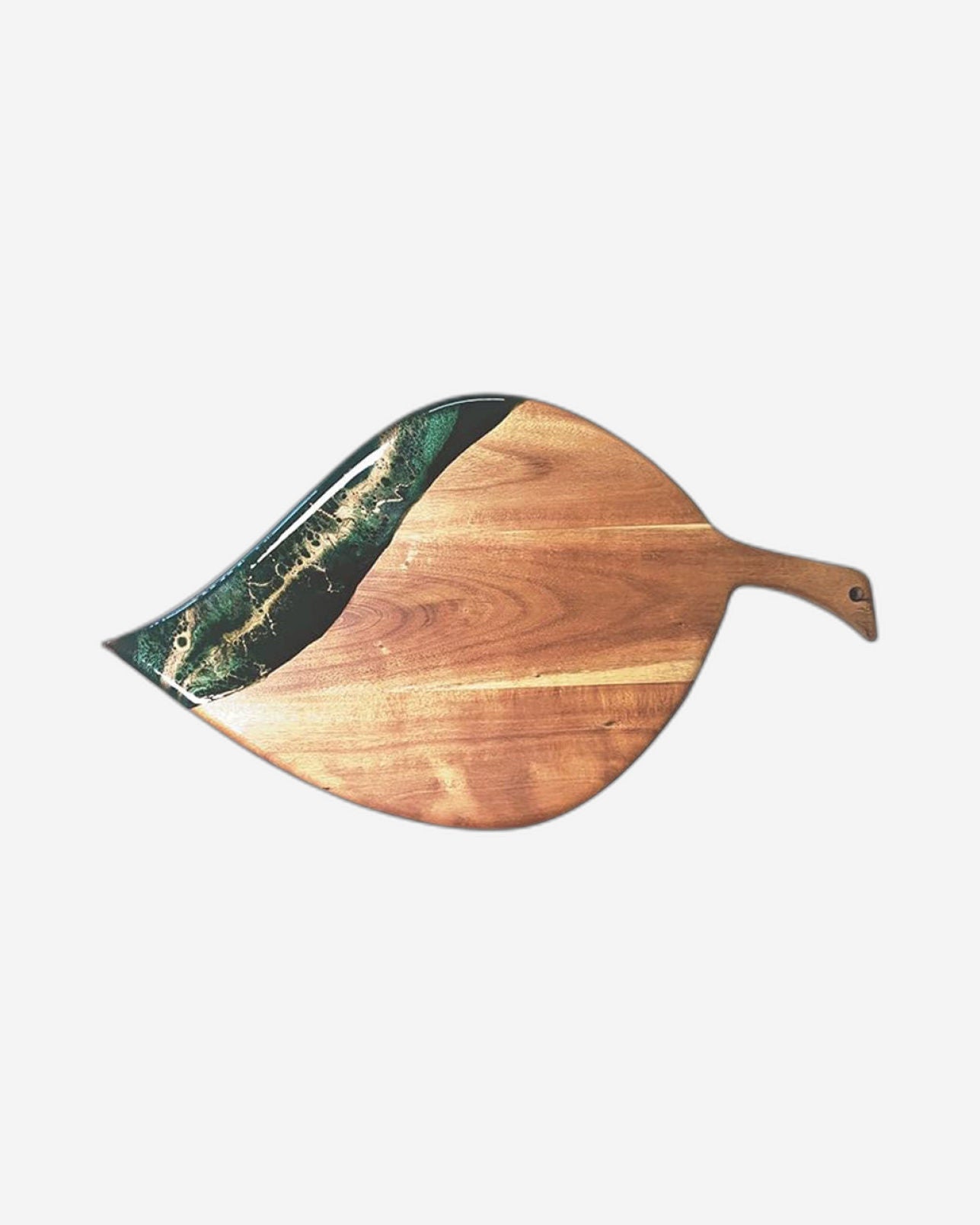 لوح لين وليانا من أوراق الأكاسيا مقاس 11×19 بوصة، مصنوع من اليشم