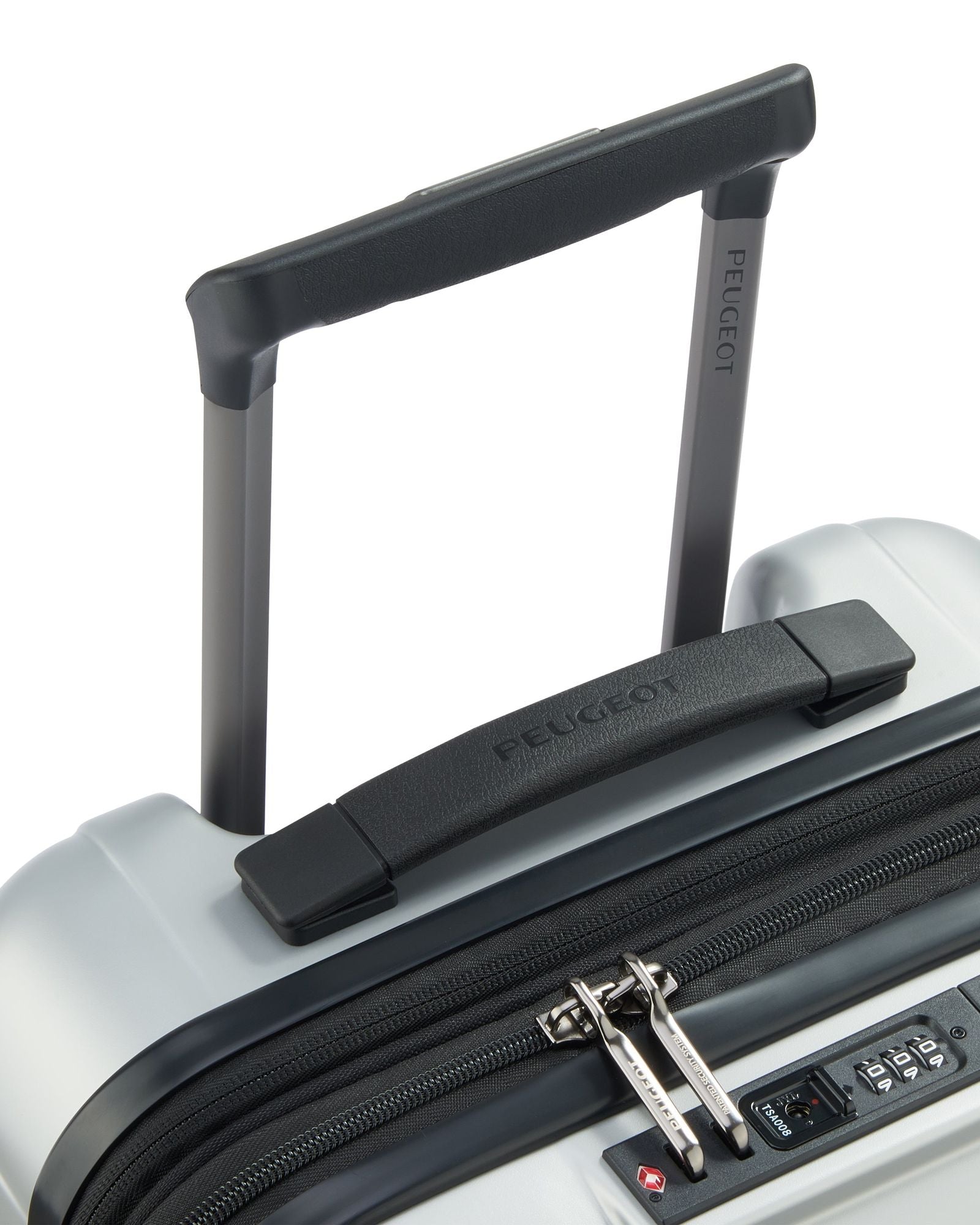 حقيبة أمتعة بيجو زيب هارد كيس بأربع عجلات مزدوجة قابلة للتمدد