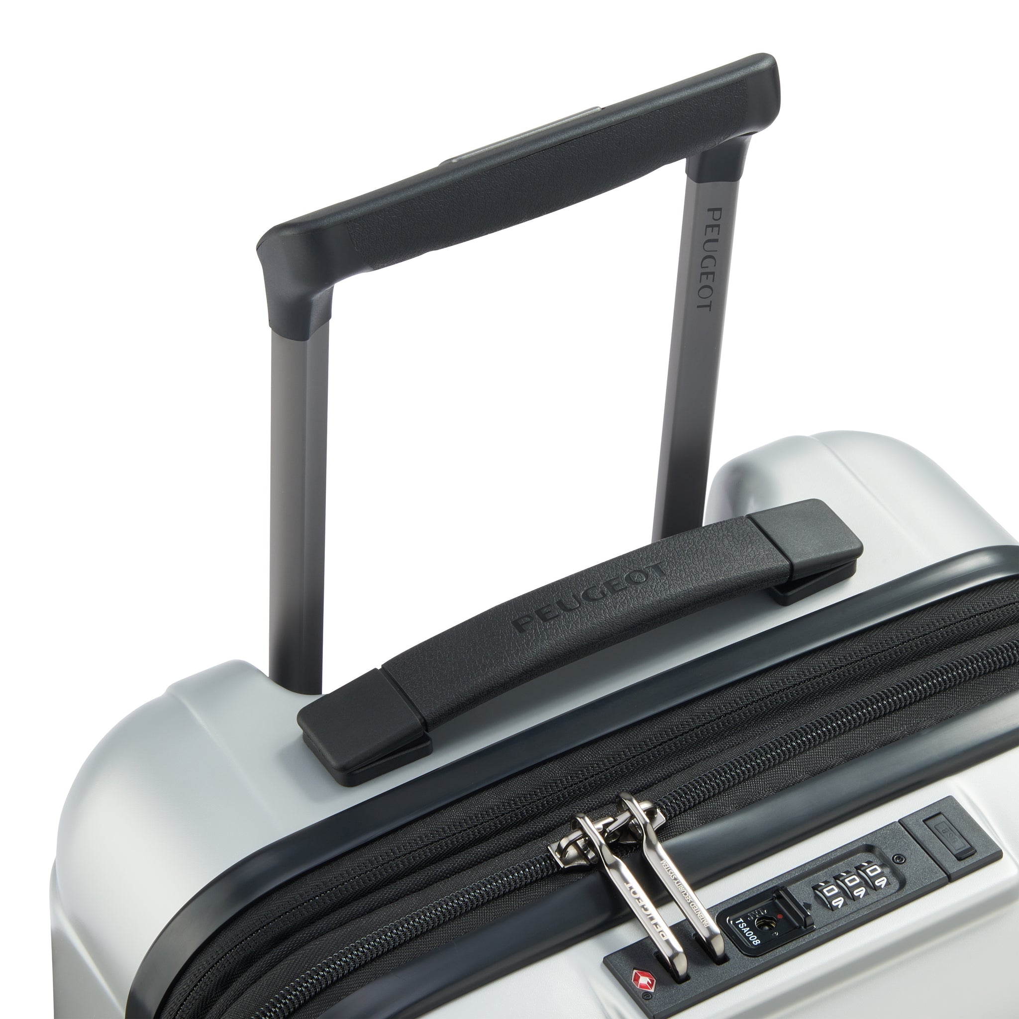 حقيبة أمتعة بيجو زيب هارد كيس بأربع عجلات مزدوجة قابلة للتمدد