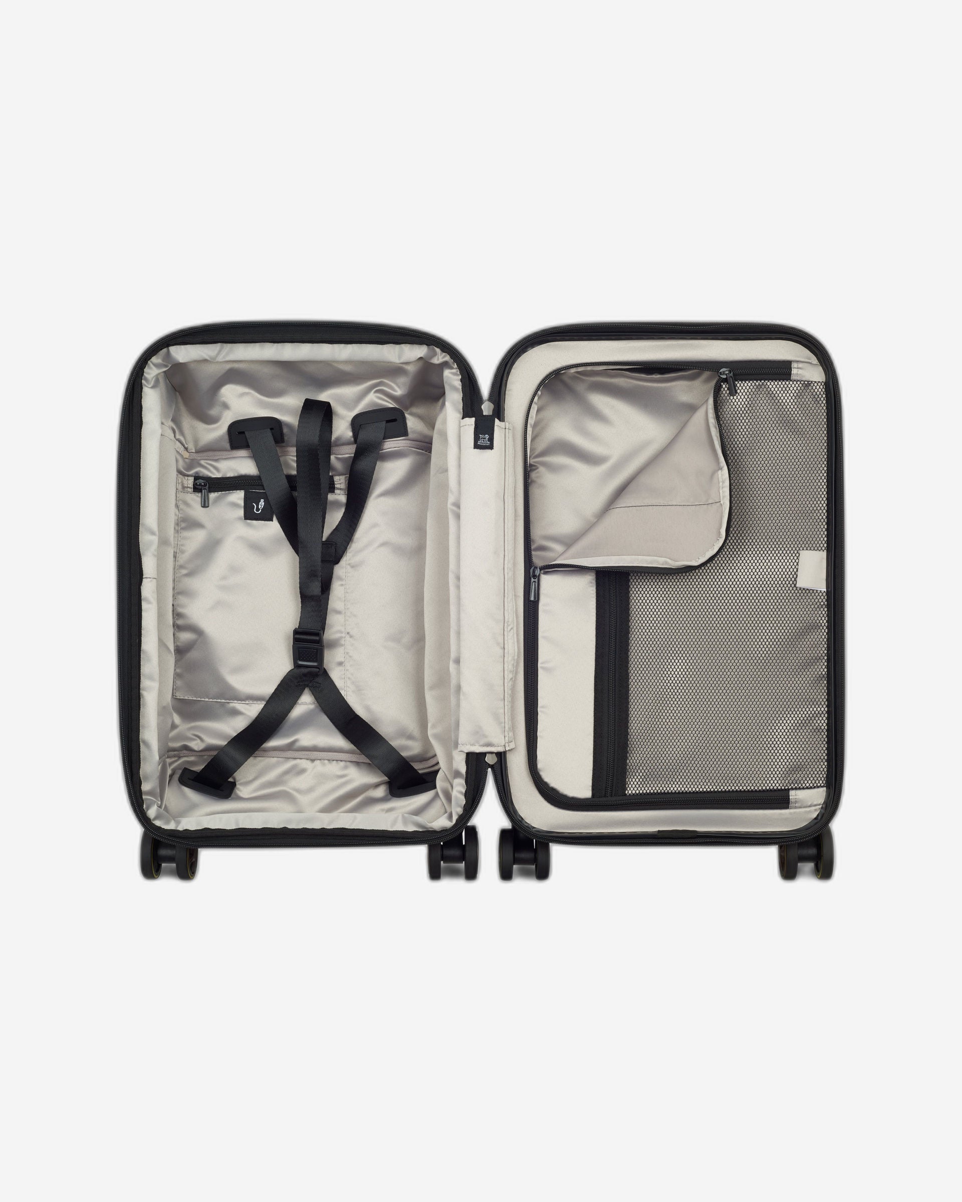 حقيبة بيجو زيب الصلبة ذات العجلات الأربع المزدوجة