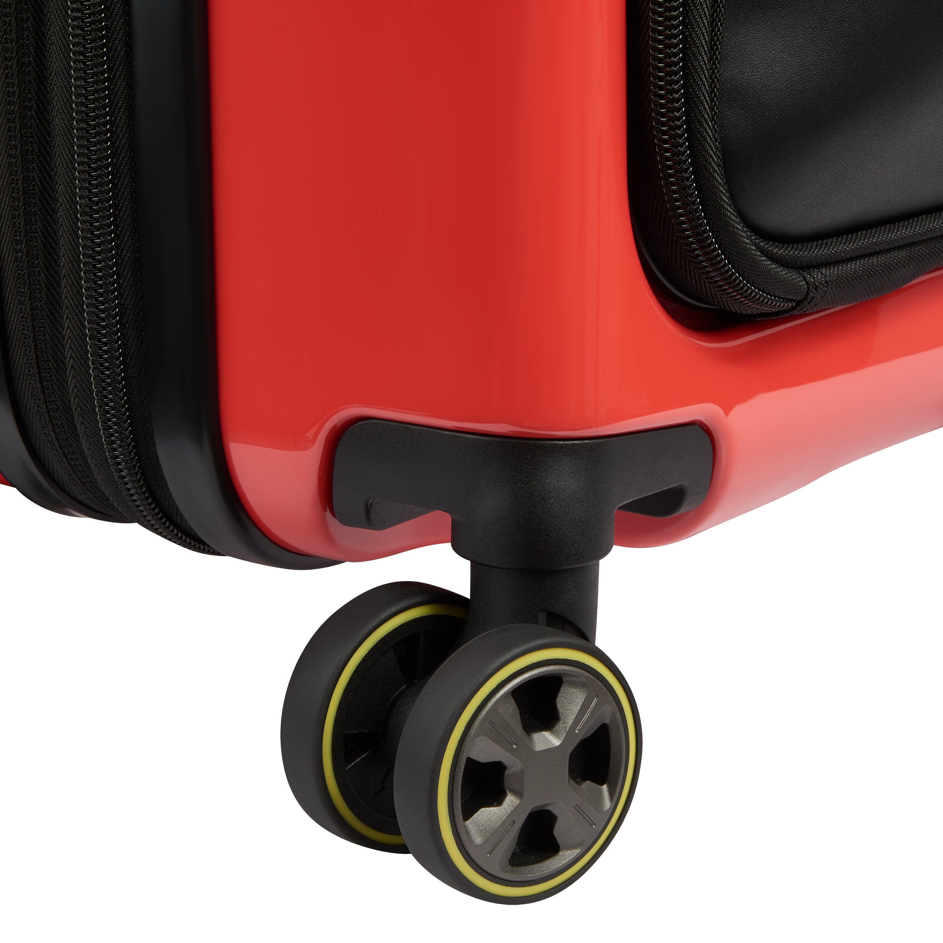 حقيبة بيجو زيب الصلبة ذات العجلات الأربع المزدوجة