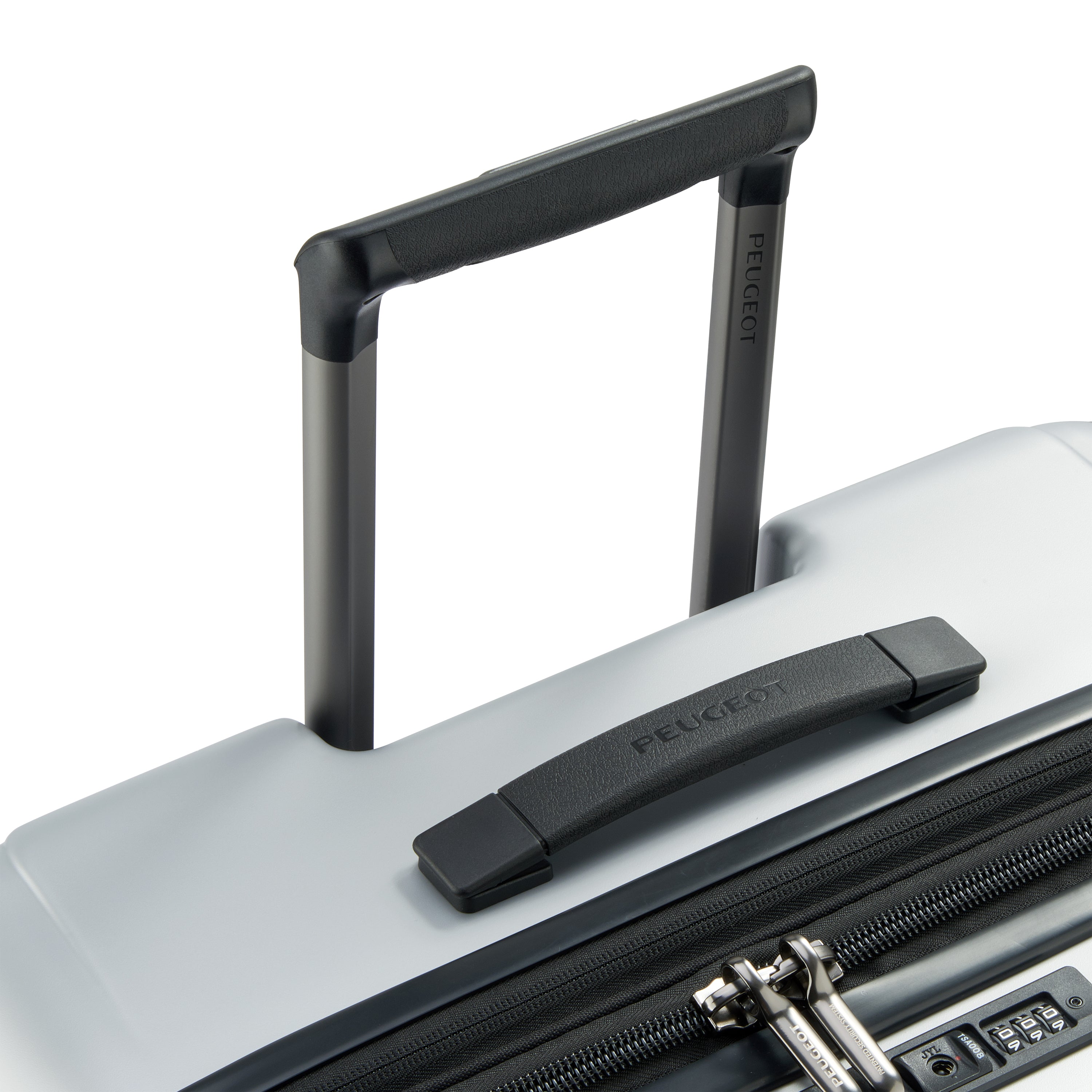 حقيبة أمتعة بيجو زيب هارد كيس بأربع عجلات مزدوجة قابلة للتمدد