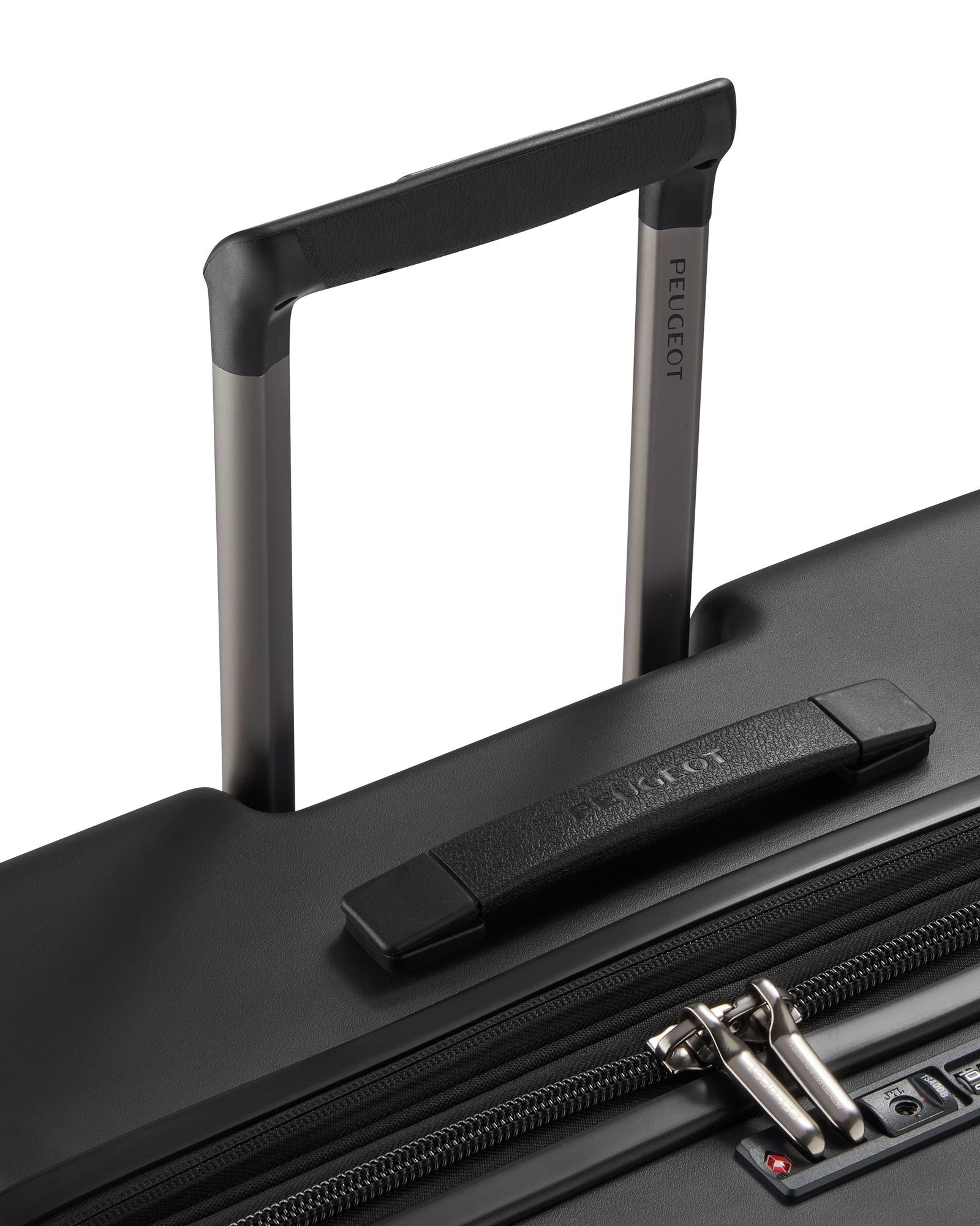 حقيبة أمتعة بيجو زيب هارد كيس بأربع عجلات مزدوجة قابلة للتمدد