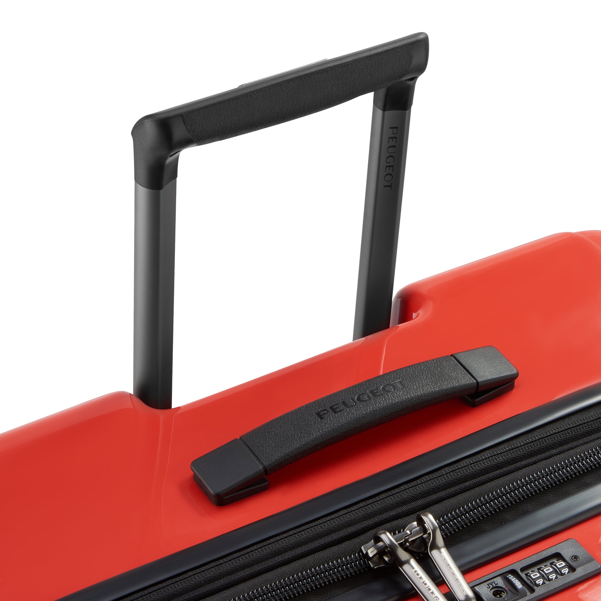 حقيبة أمتعة بيجو زيب هارد كيس بأربع عجلات مزدوجة قابلة للتمدد