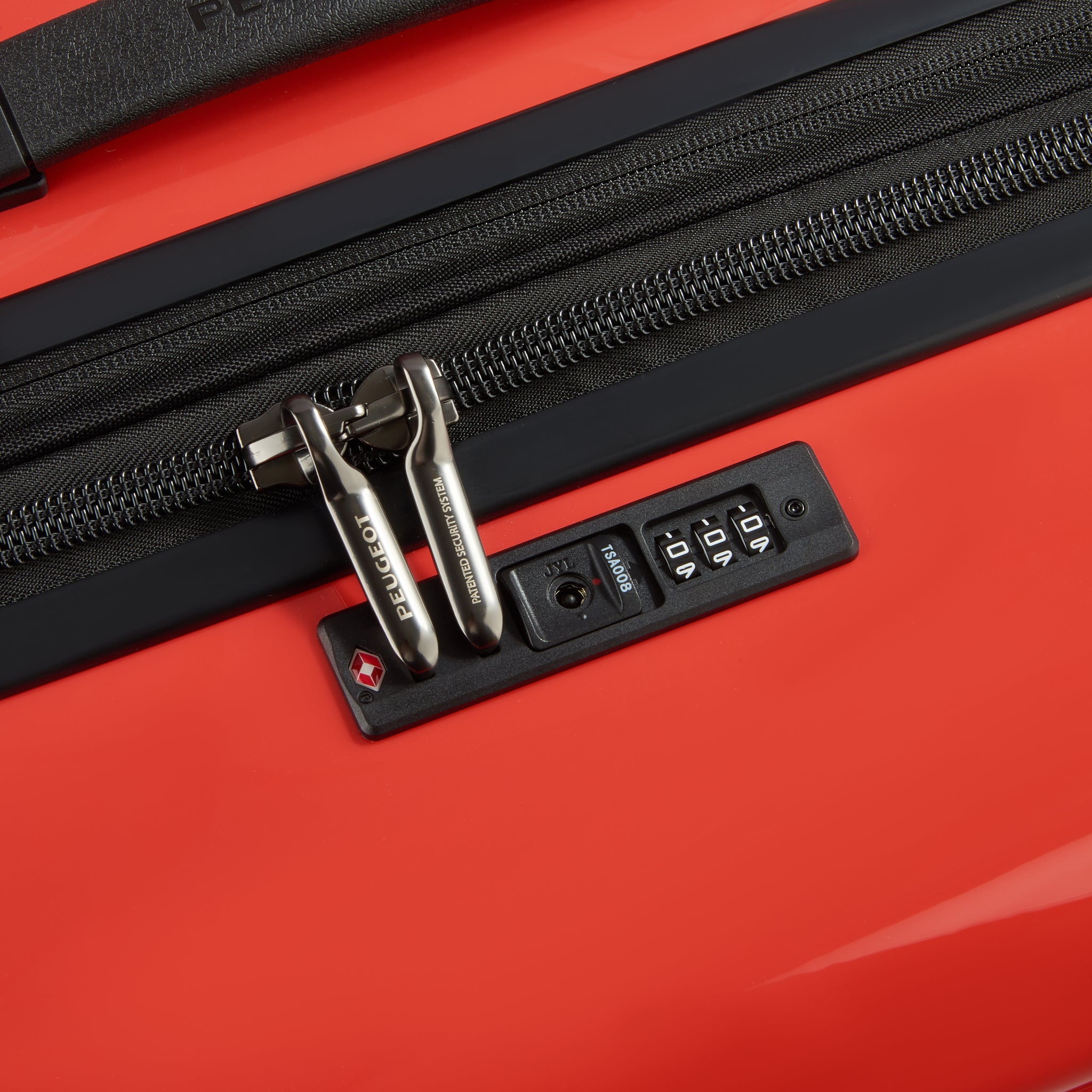 حقيبة أمتعة بيجو زيب هارد كيس بأربع عجلات مزدوجة قابلة للتمدد