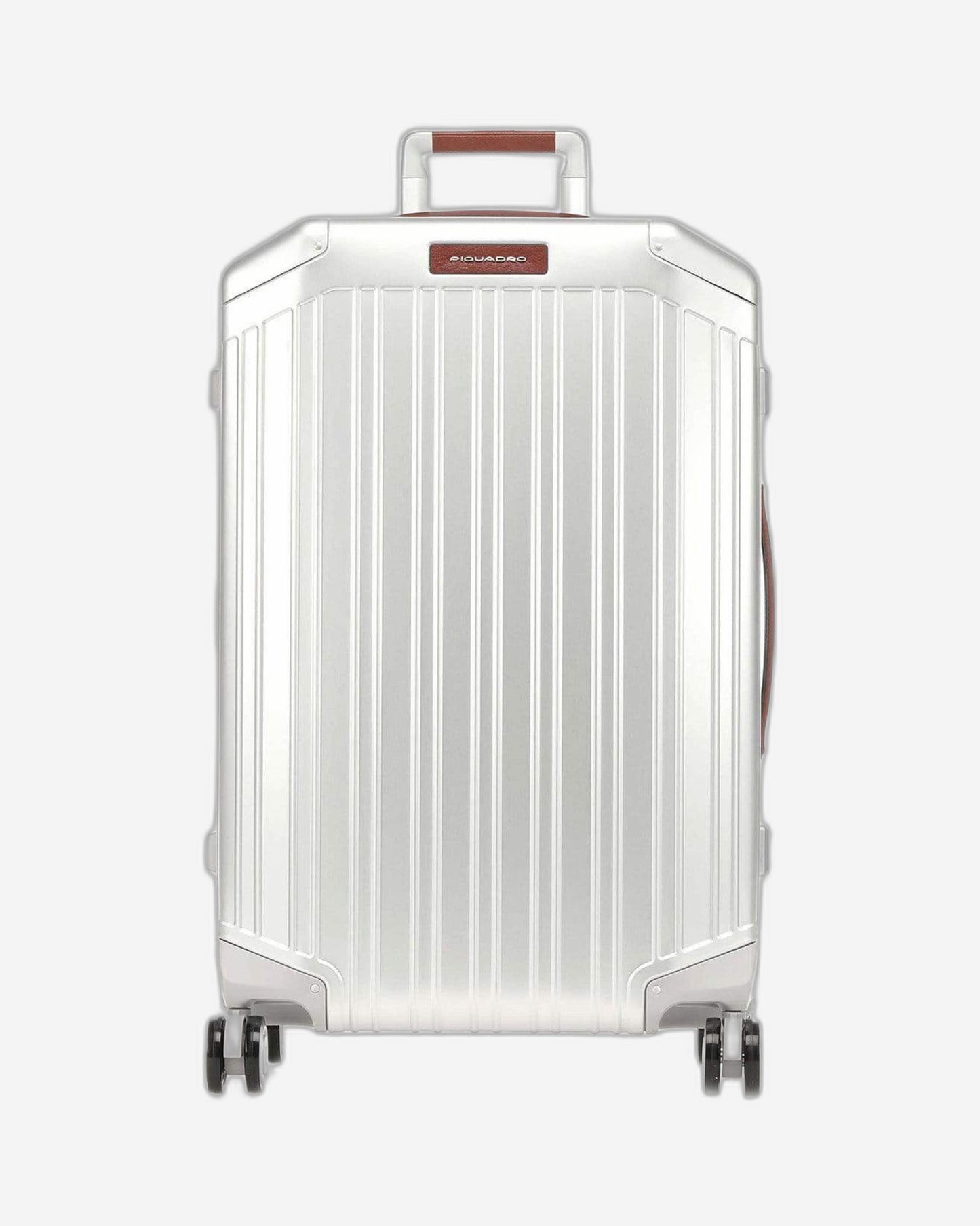 حقيبة سفر بيكوادرو بيقالو فائقة النحافة، متينة، بأربع عجلات مزدوجة، مقاس 55 سم، لون رمادي - BV4425ALU/GRCU